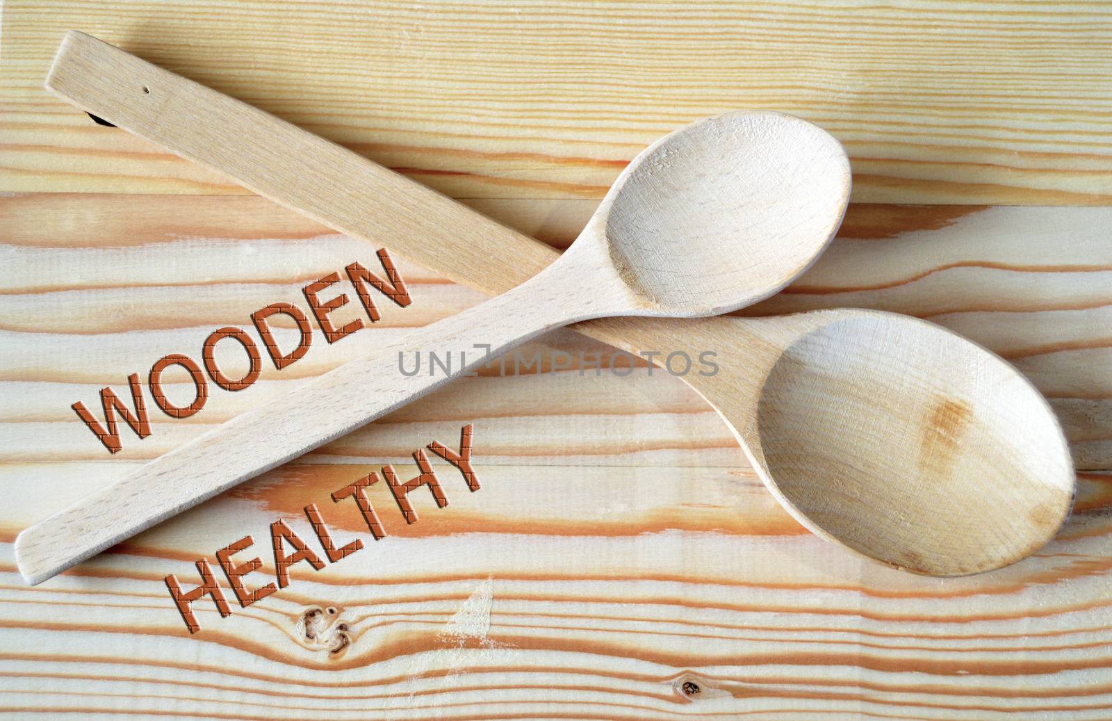 wooden spoon and timber products for health