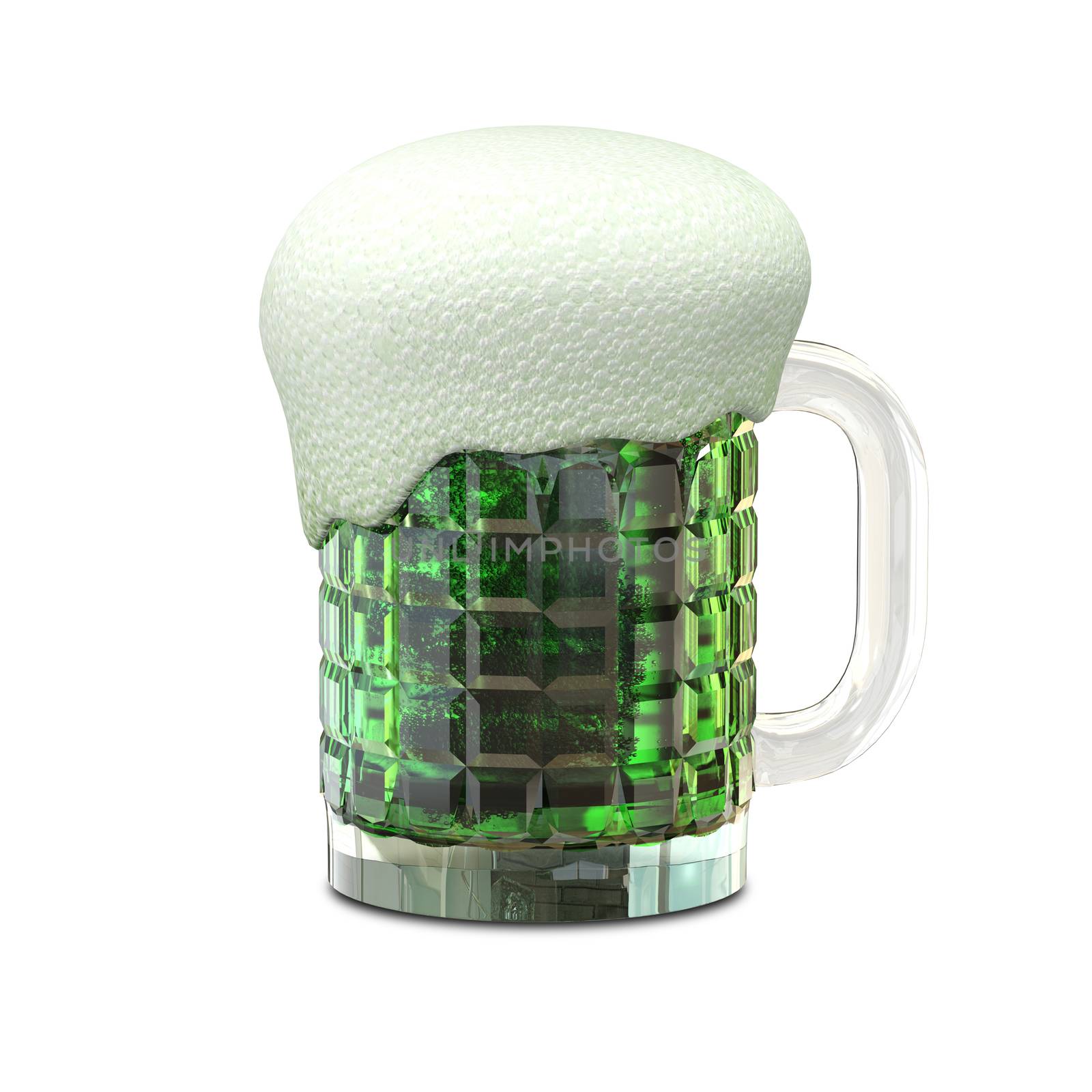 3D Illustration of a Mug with Beer by brux