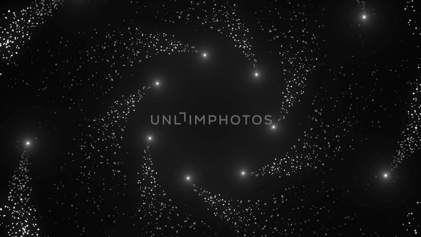 Spiral Abstract background with particles and flares