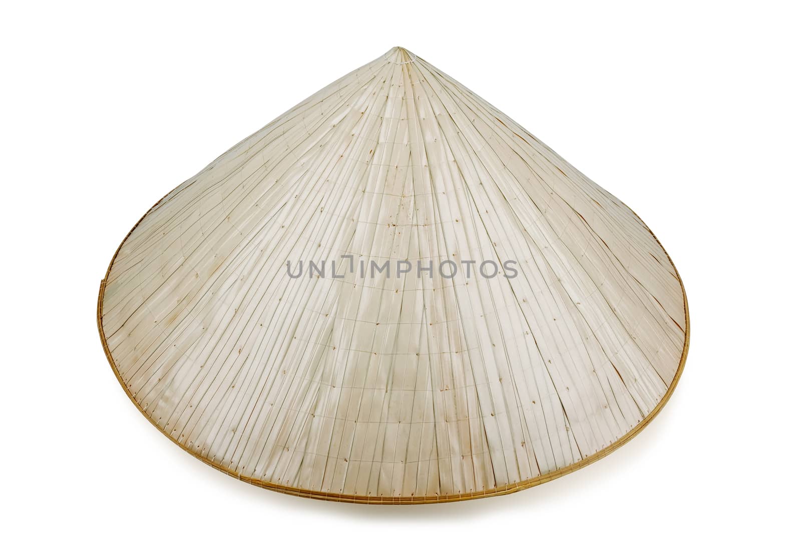 Vietnamese conical hat isolated on white, studio shot