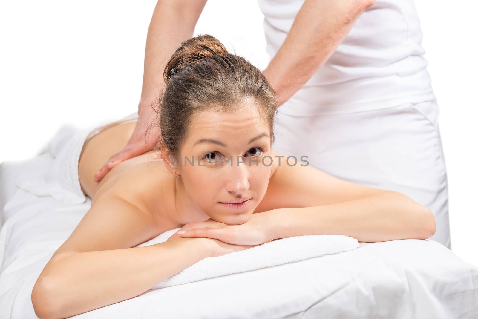 20-year-old woman get a massage from a specialist