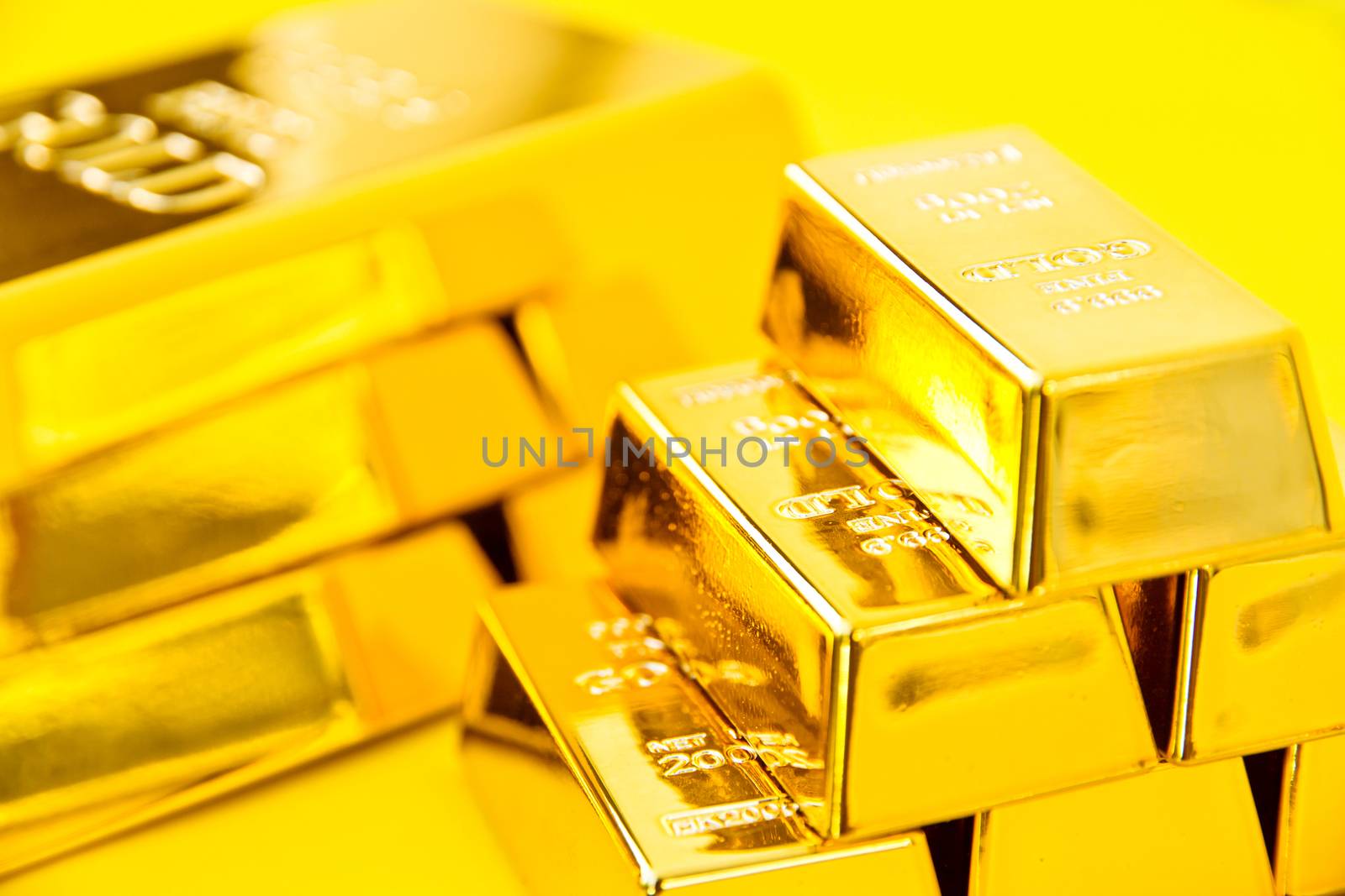 Gold bars background, Financial, business investment concept