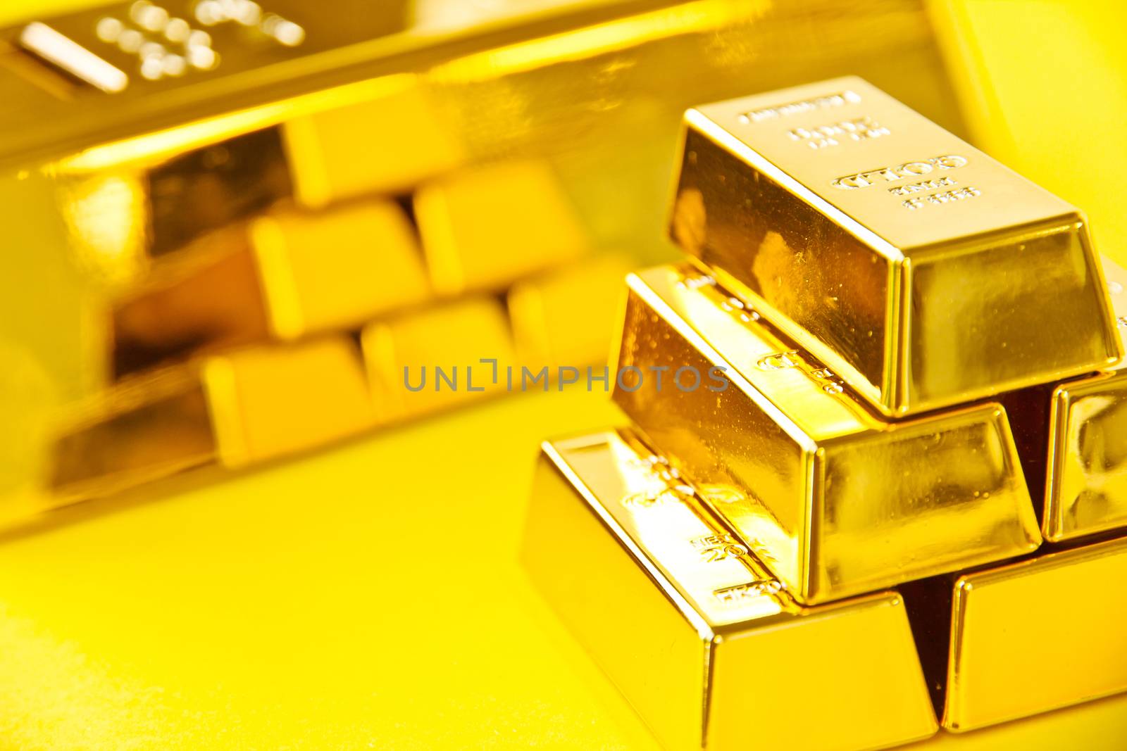 Gold bars background, Financial, business investment concept