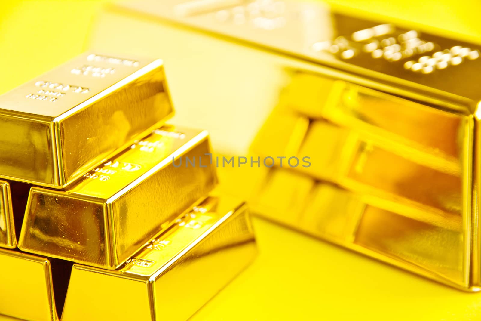 Gold bars background, Financial, business investment concept