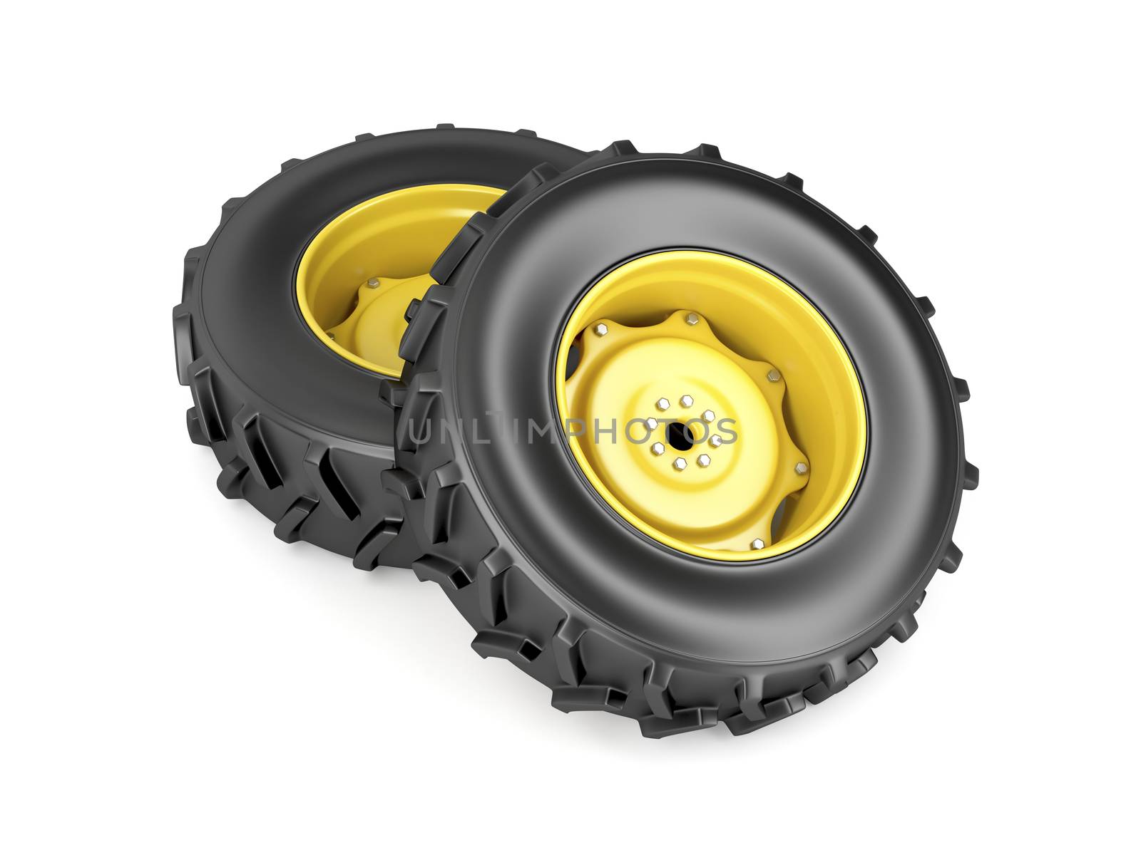 Two tractor wheels by magraphics