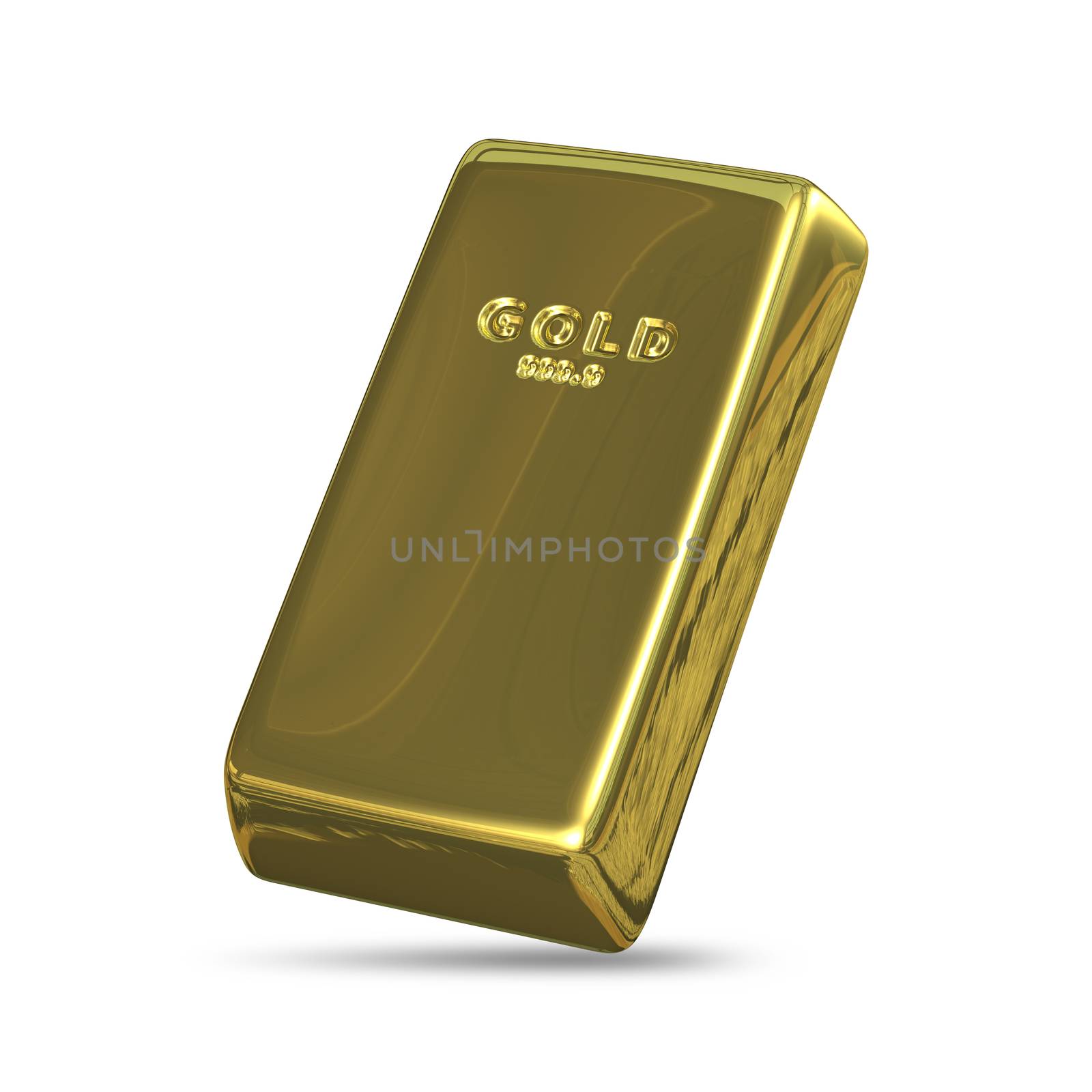 3D Illustration of Golden Bullion by brux