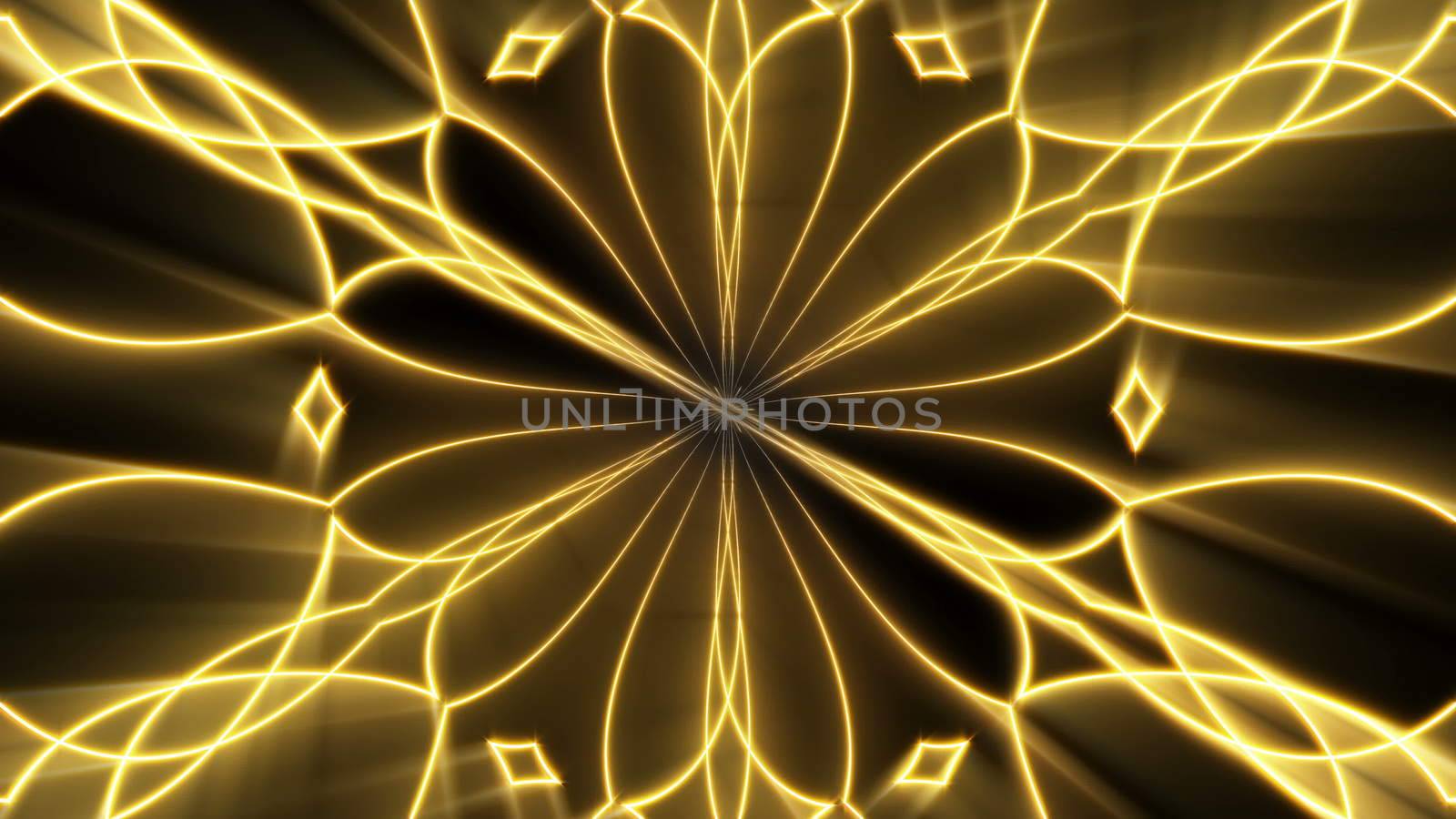 Shining gold kaleidoscope background by nolimit046