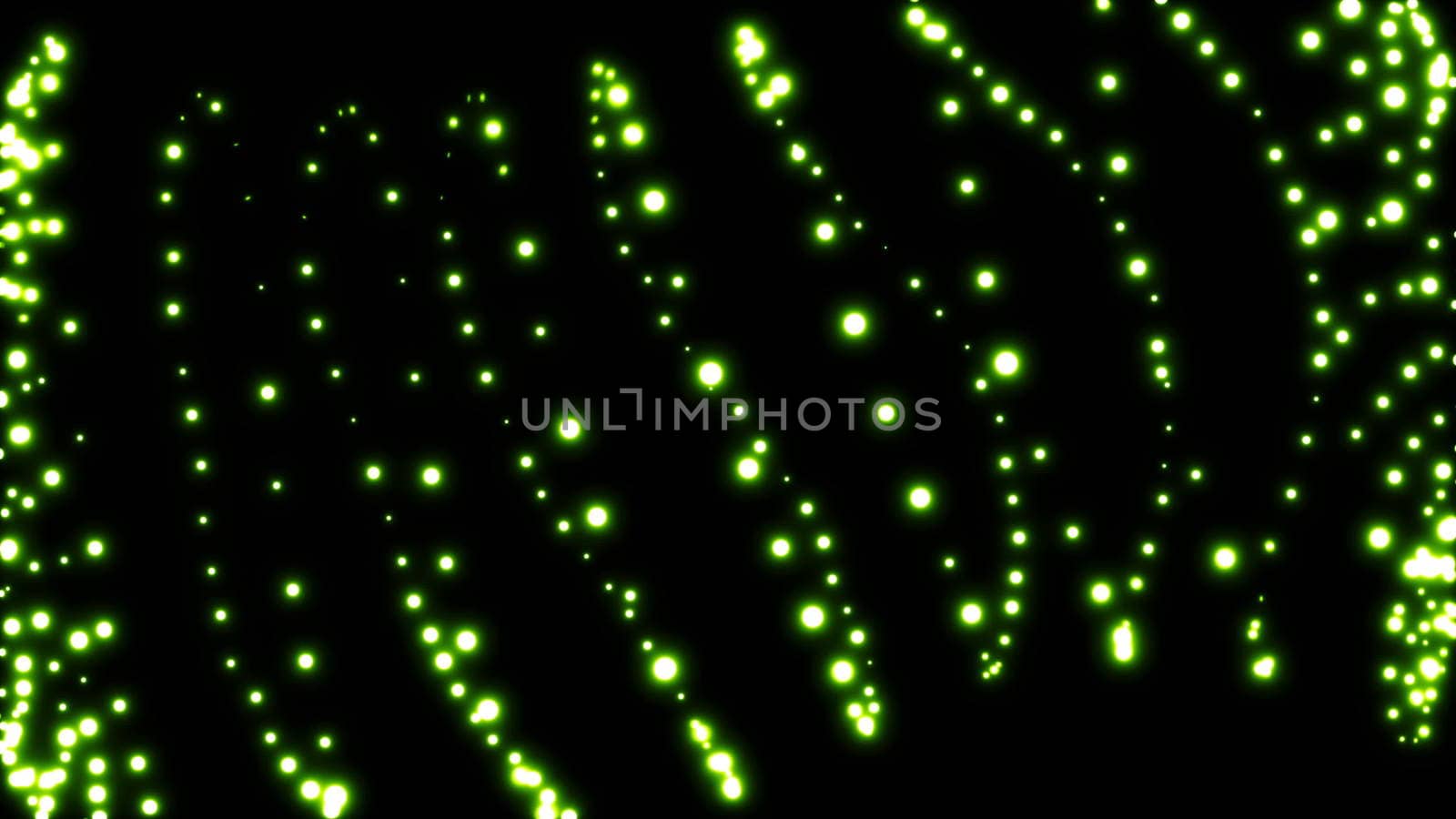 Abstract background with waving particles. Circular form