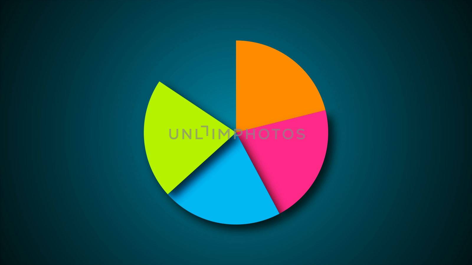 Circle diagram for presentation, Pie chart