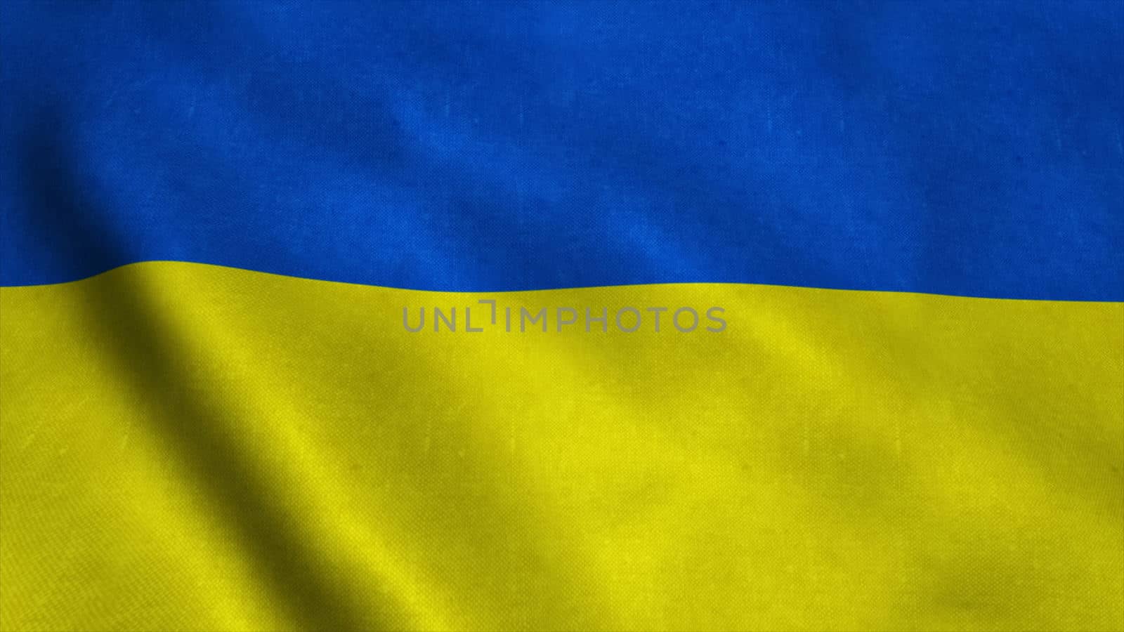 Realistic Ultra-HD flag of the Ukraine waving in the wind. Seamless loop with highly detailed fabric texture. Loop ready in 4k resolution.