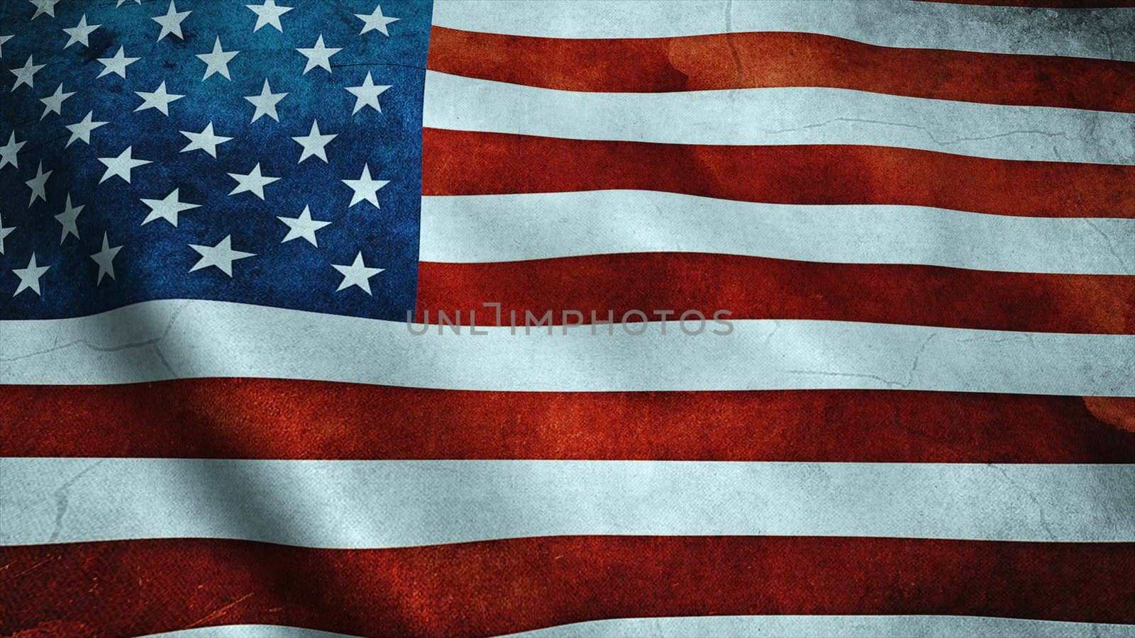 Realistic Ultra-HD flag of the USA waving in the wind. Seamless loop with highly detailed fabric texture by nolimit046