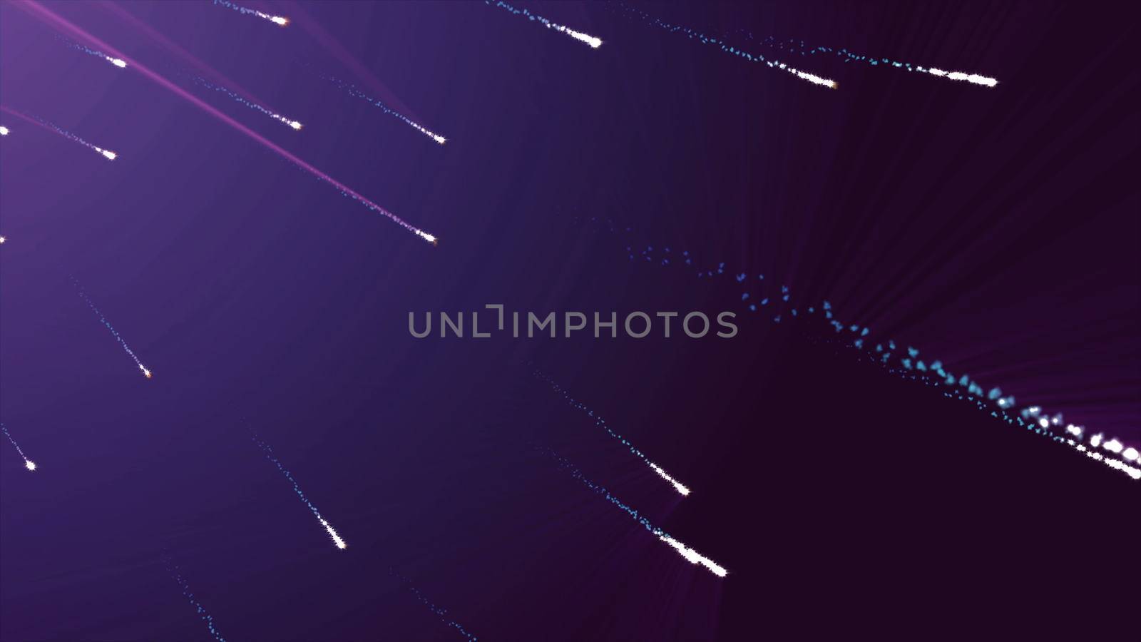 Particle Rain Comet Star. Seamless loop