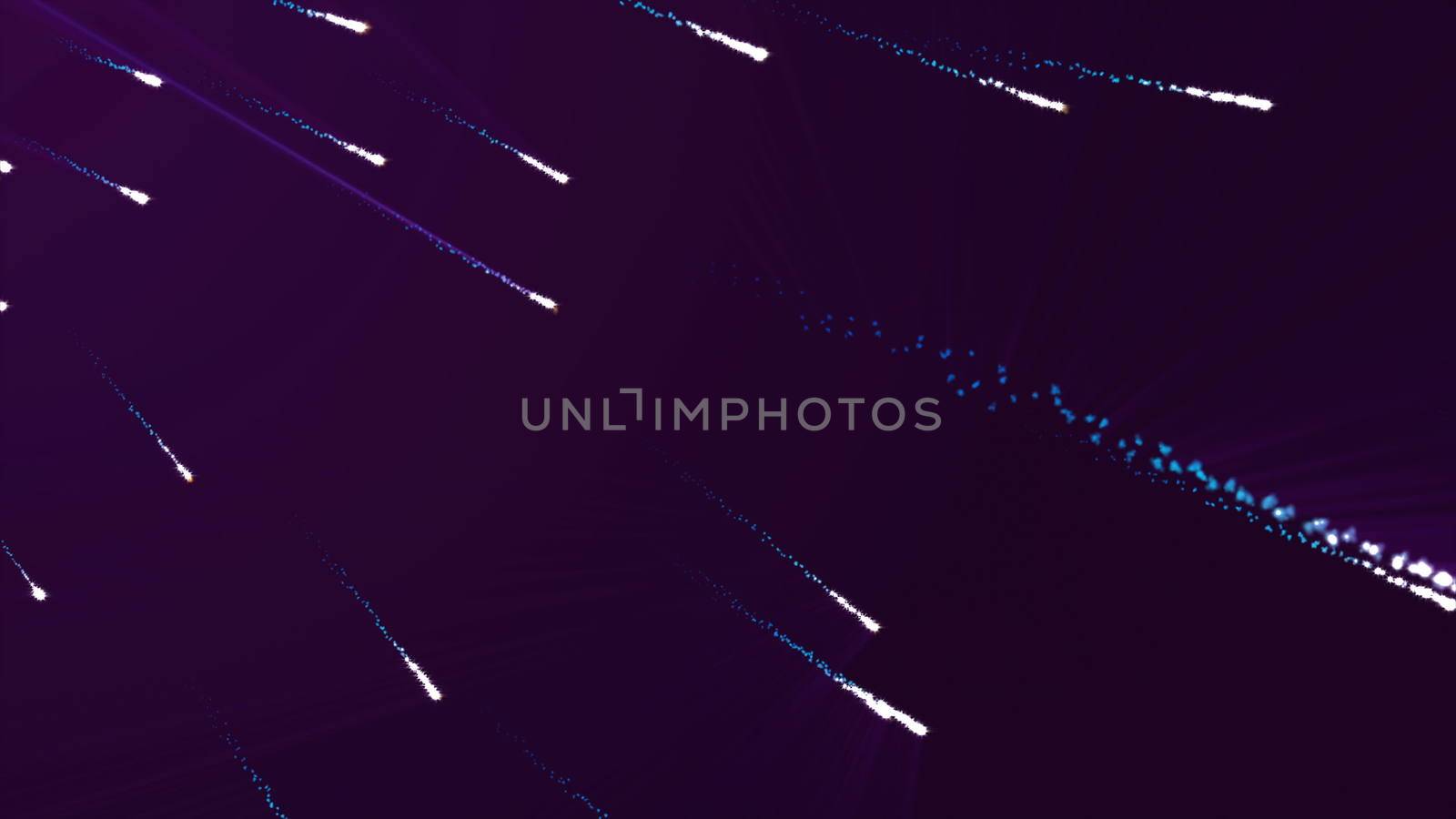 Particle Rain Comet Star. Seamless loop