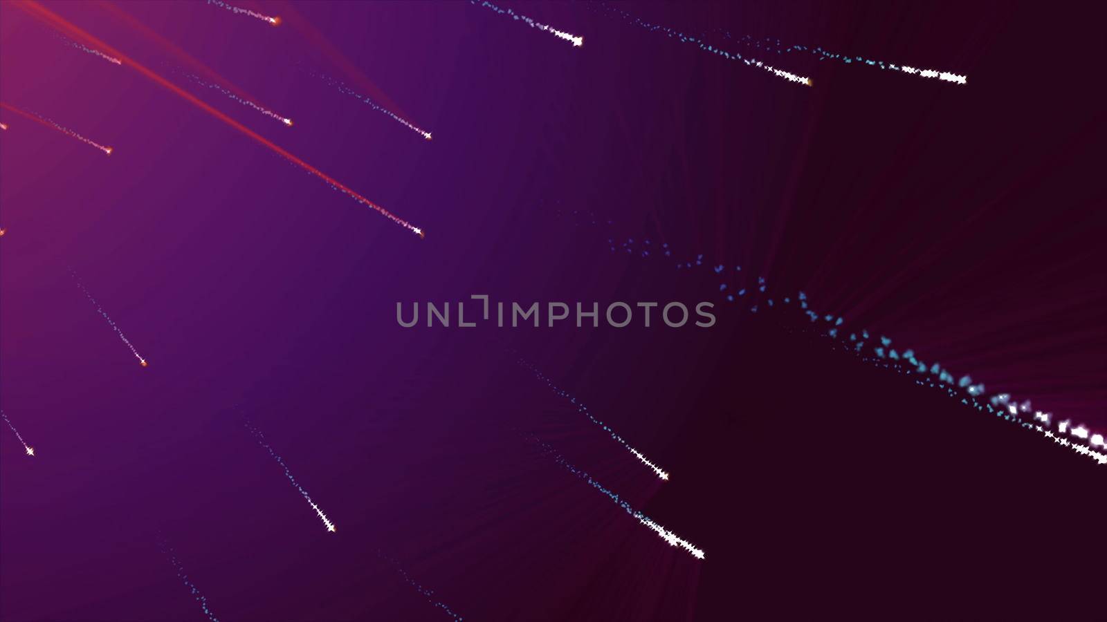 Particle Rain Comet Star. Seamless loop