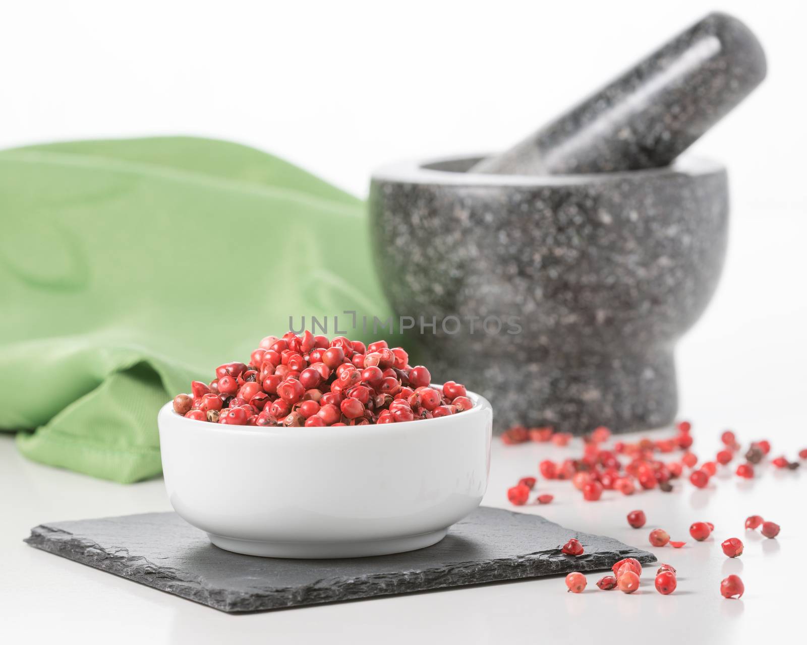 Pink Whole Peppercorns by billberryphotography