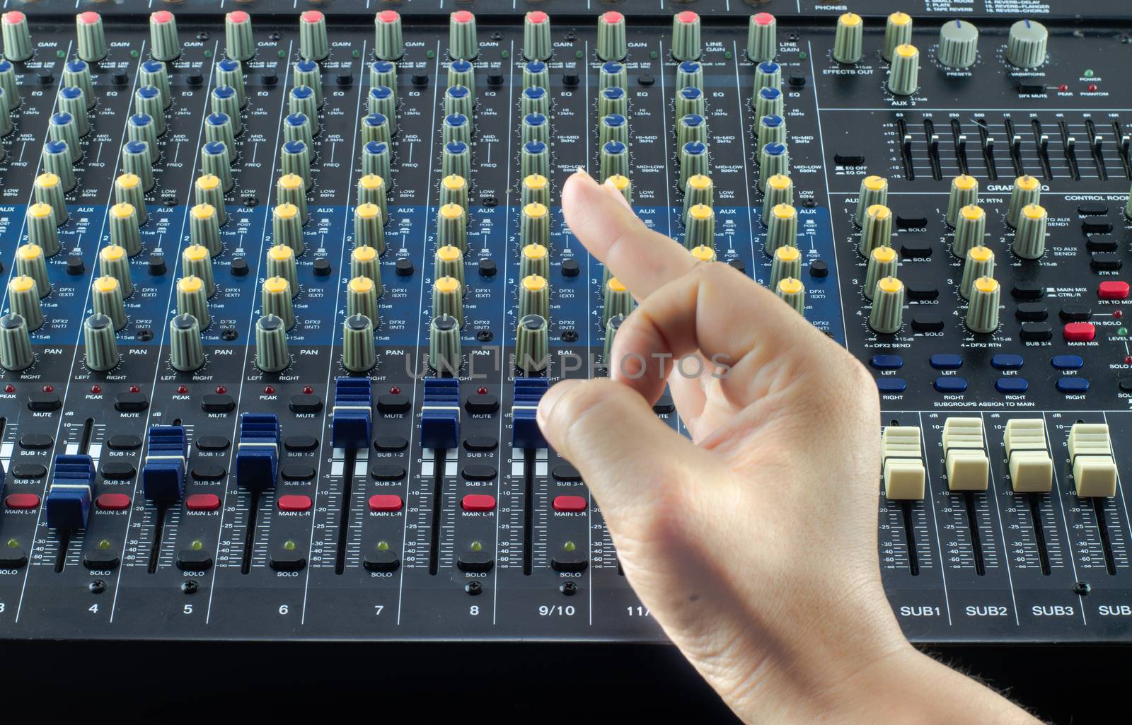 Live Sound Mixers and music studio Hand symbol by metal22