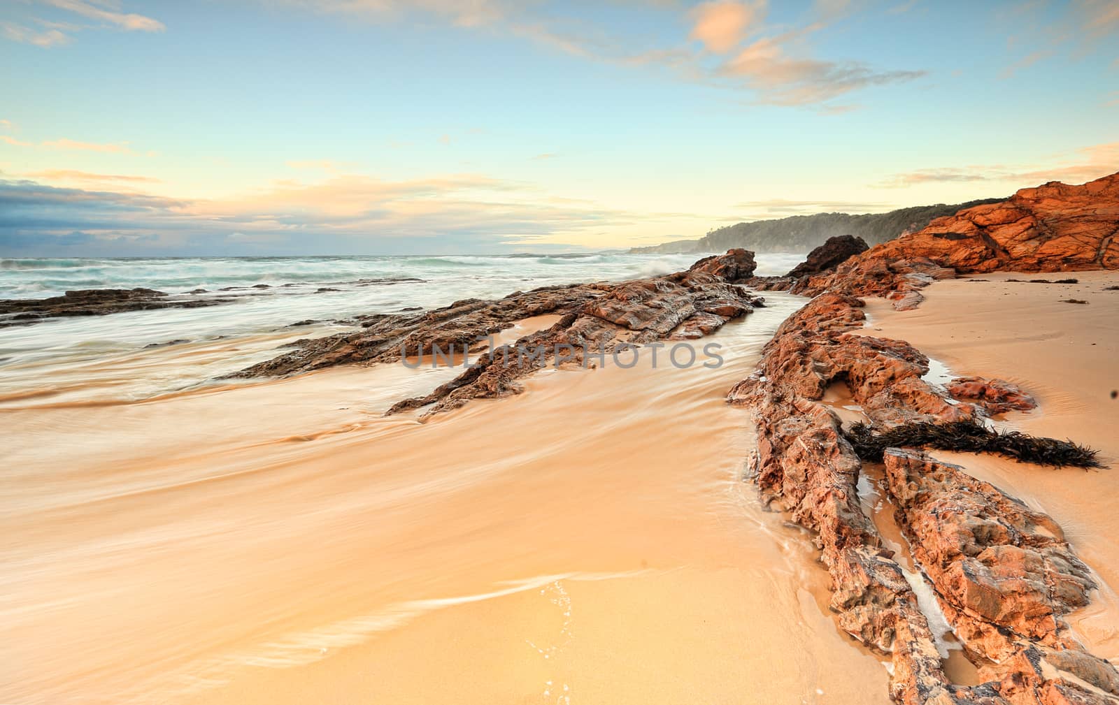 Beares beach near Blue Head in early morning light.  It is a good surfing beach