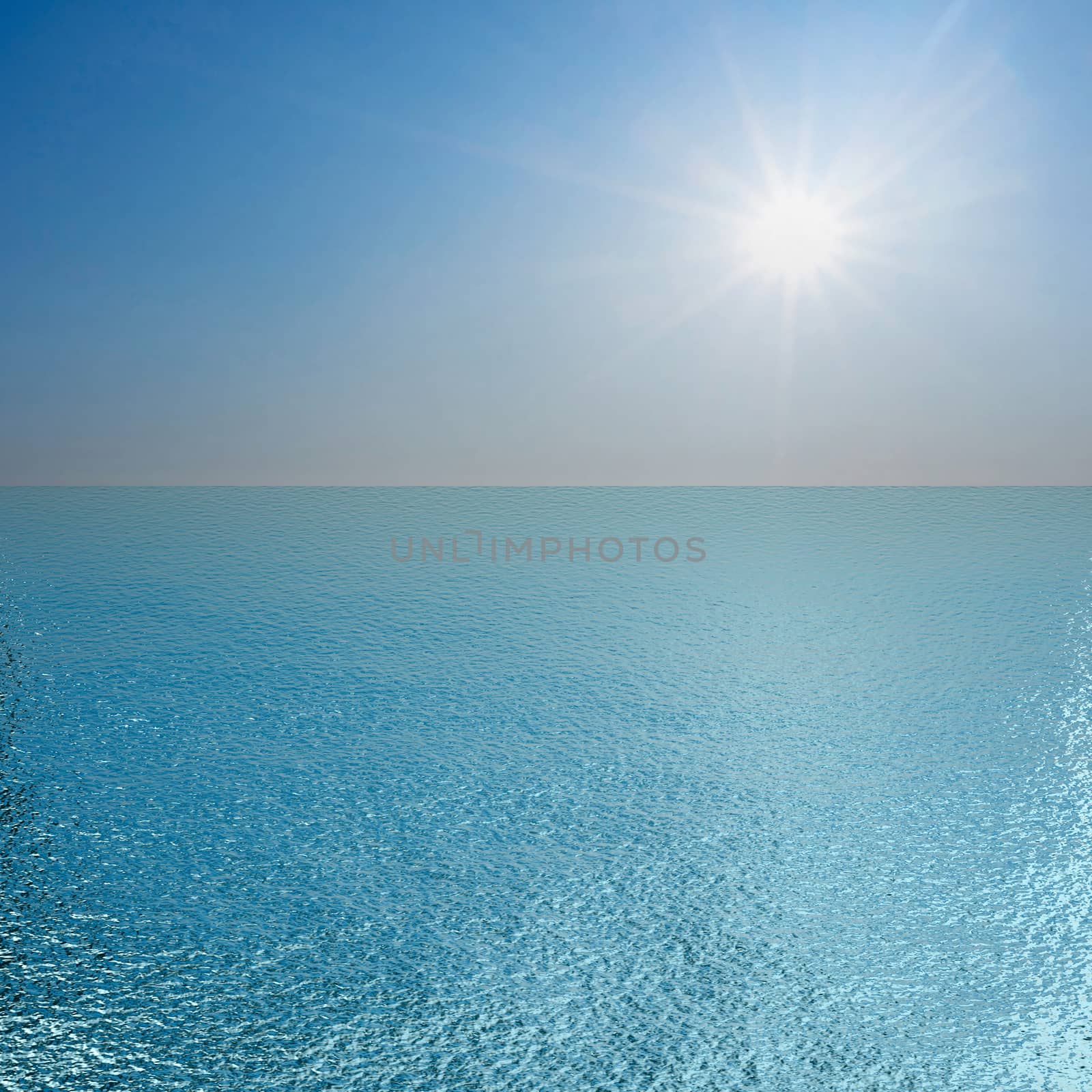 Sea landscape. 3D image