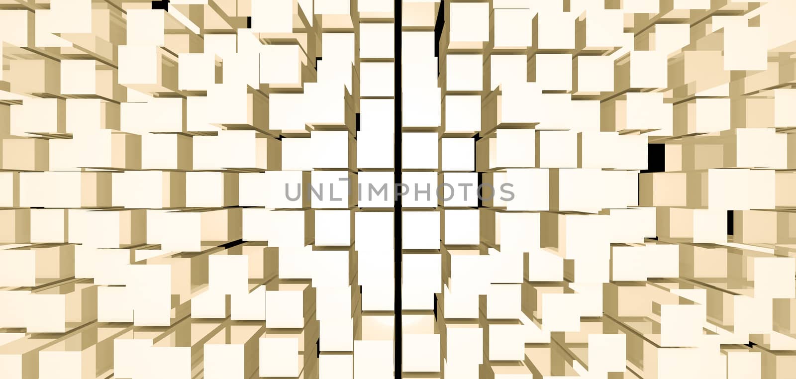 Abstract image of cubes background. 3D rendered backdrop