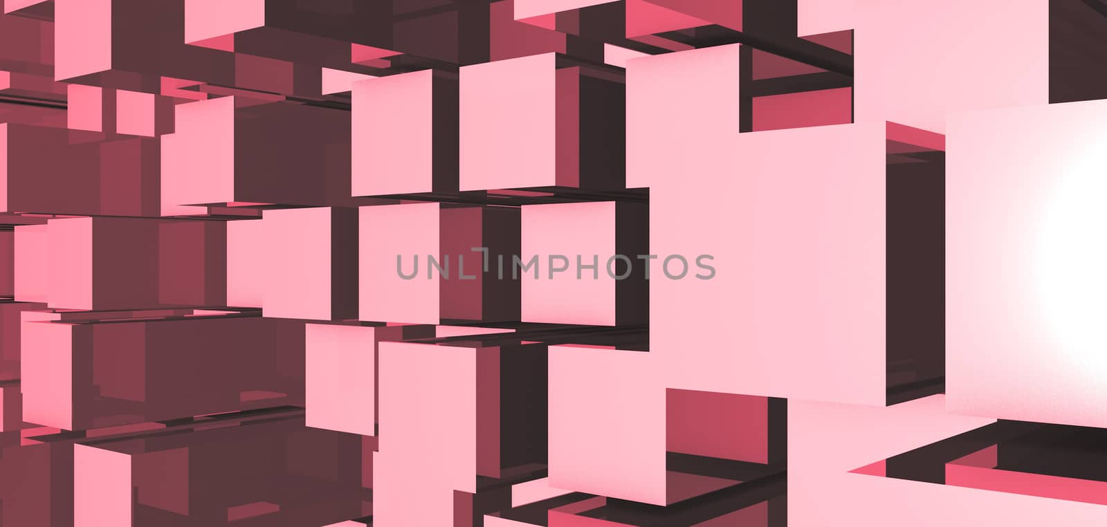 Abstract image of cubes background. rendered backdrop by nolimit046