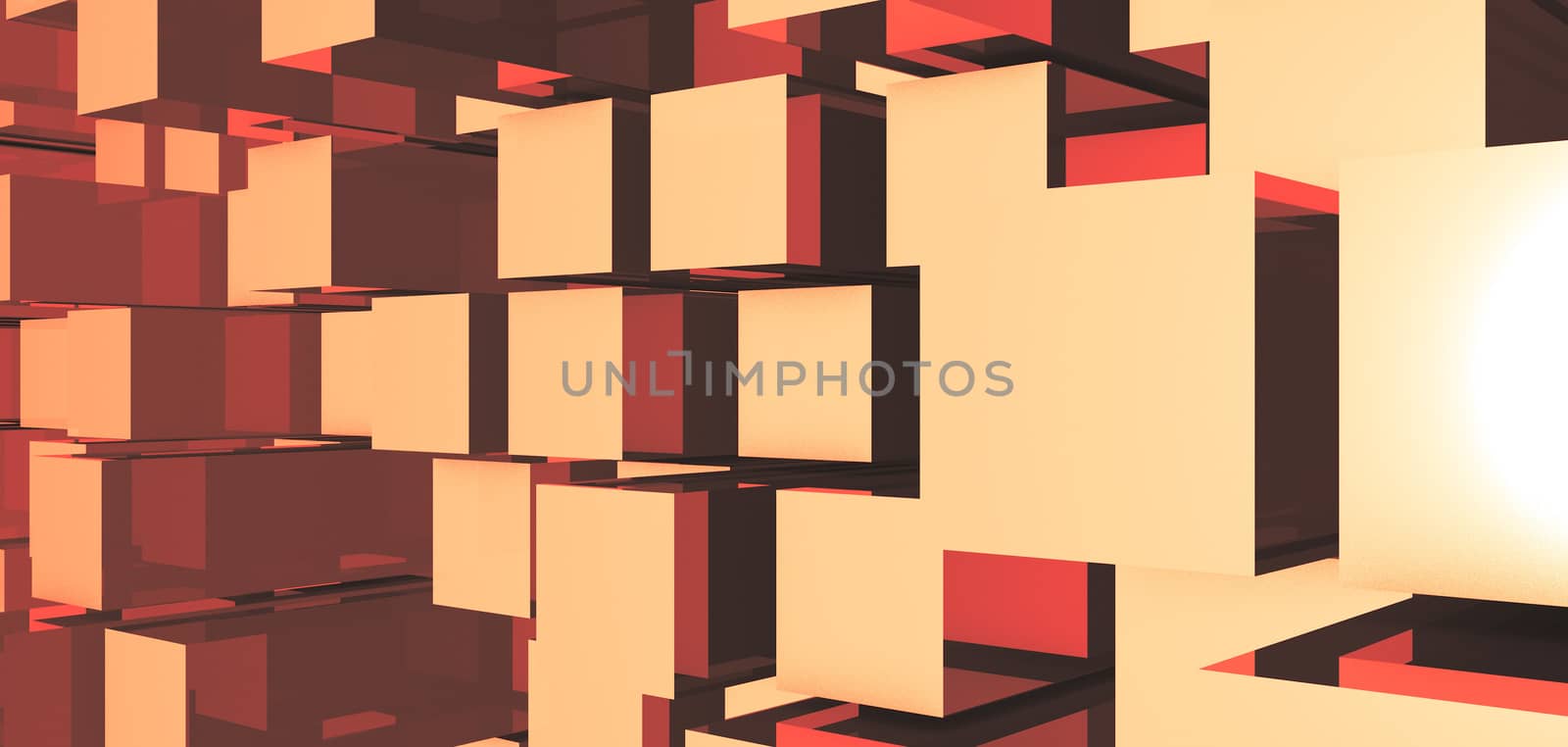 Abstract image of cubes background. rendered backdrop by nolimit046