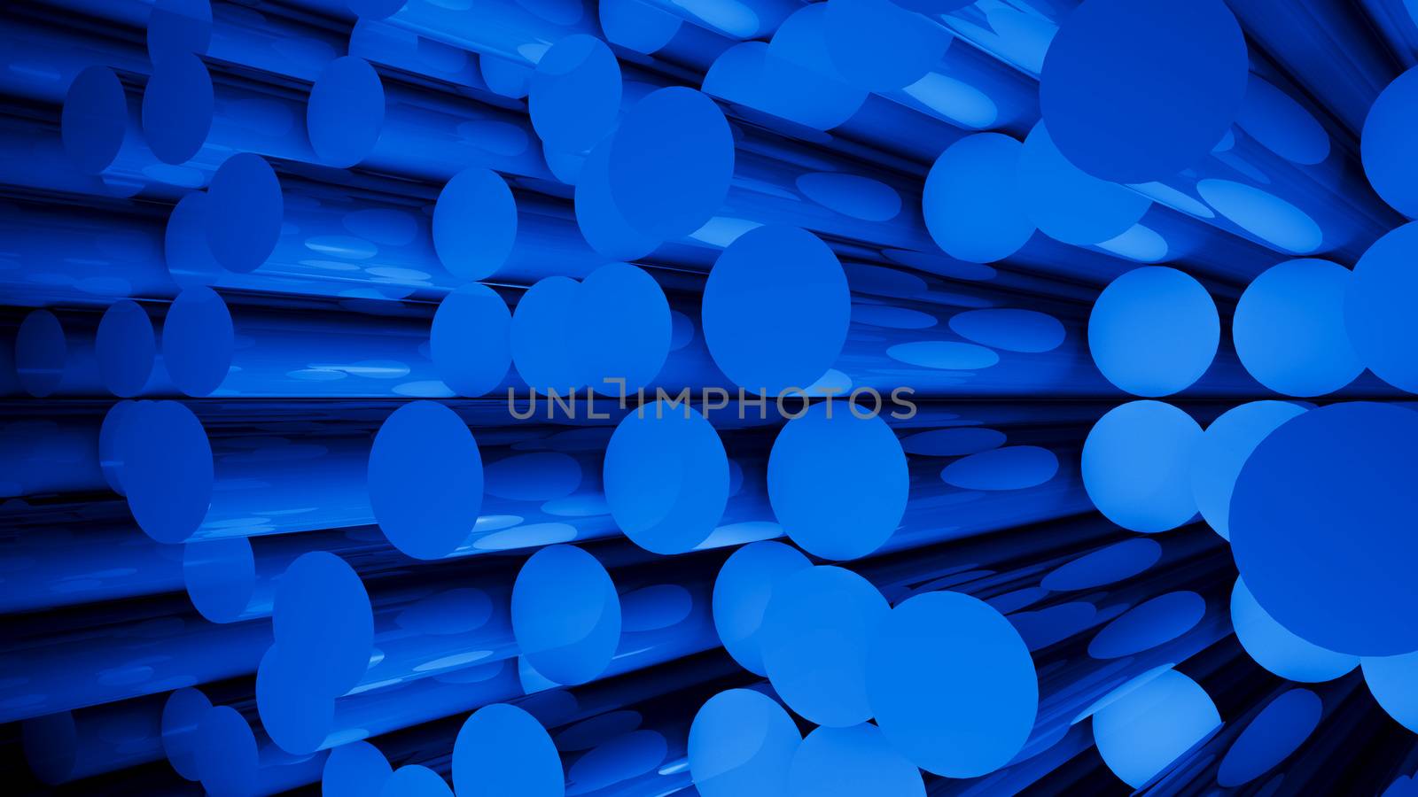 Abstract background with cylinders. 3D rendered backdrop