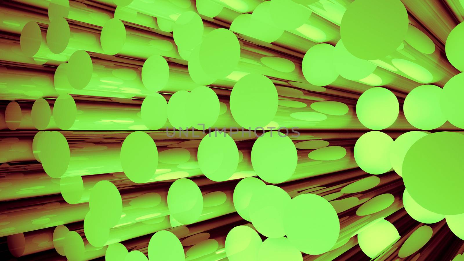 Abstract background with cylinders. 3D rendered backdrop