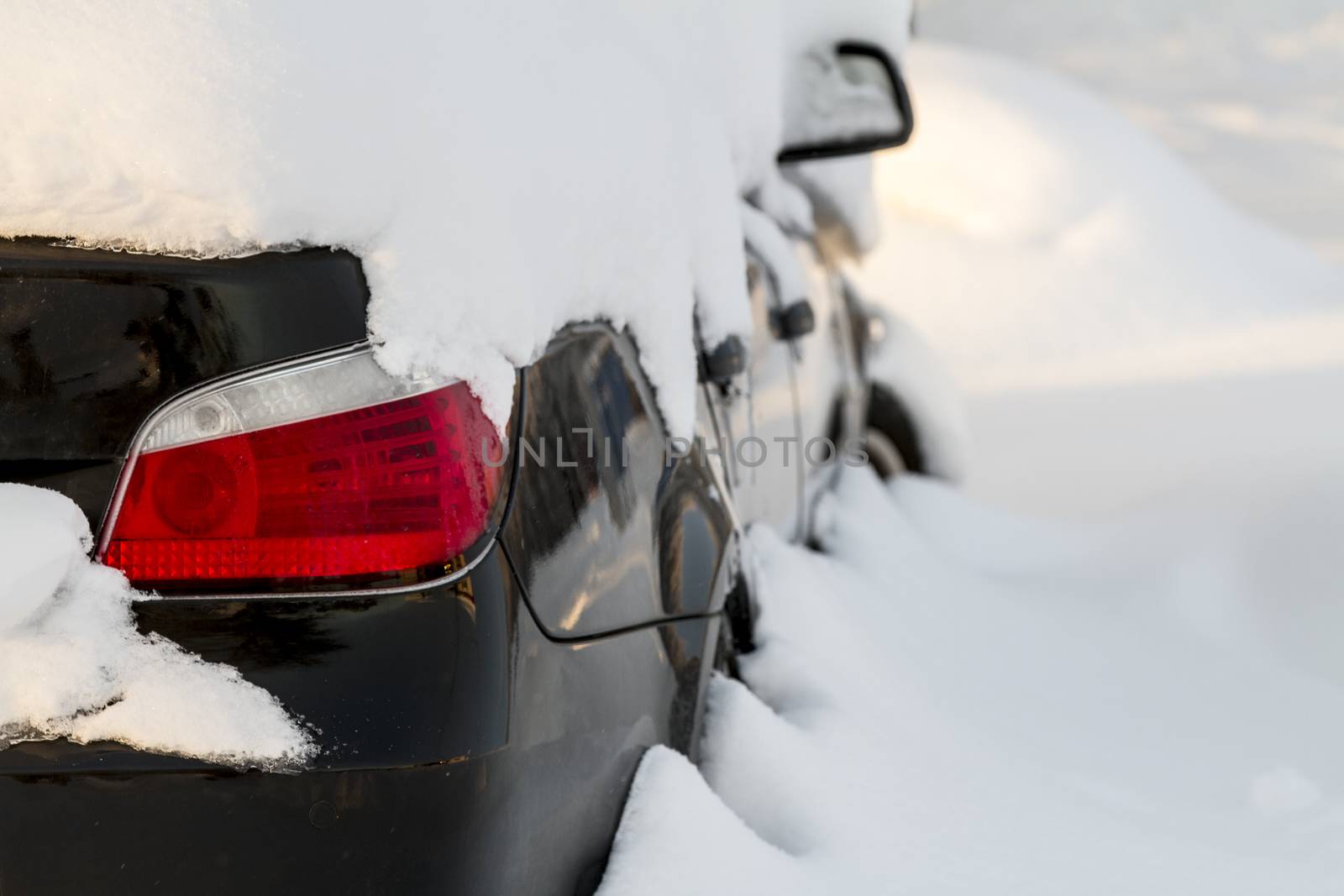 Car covered in snow not able to move any where