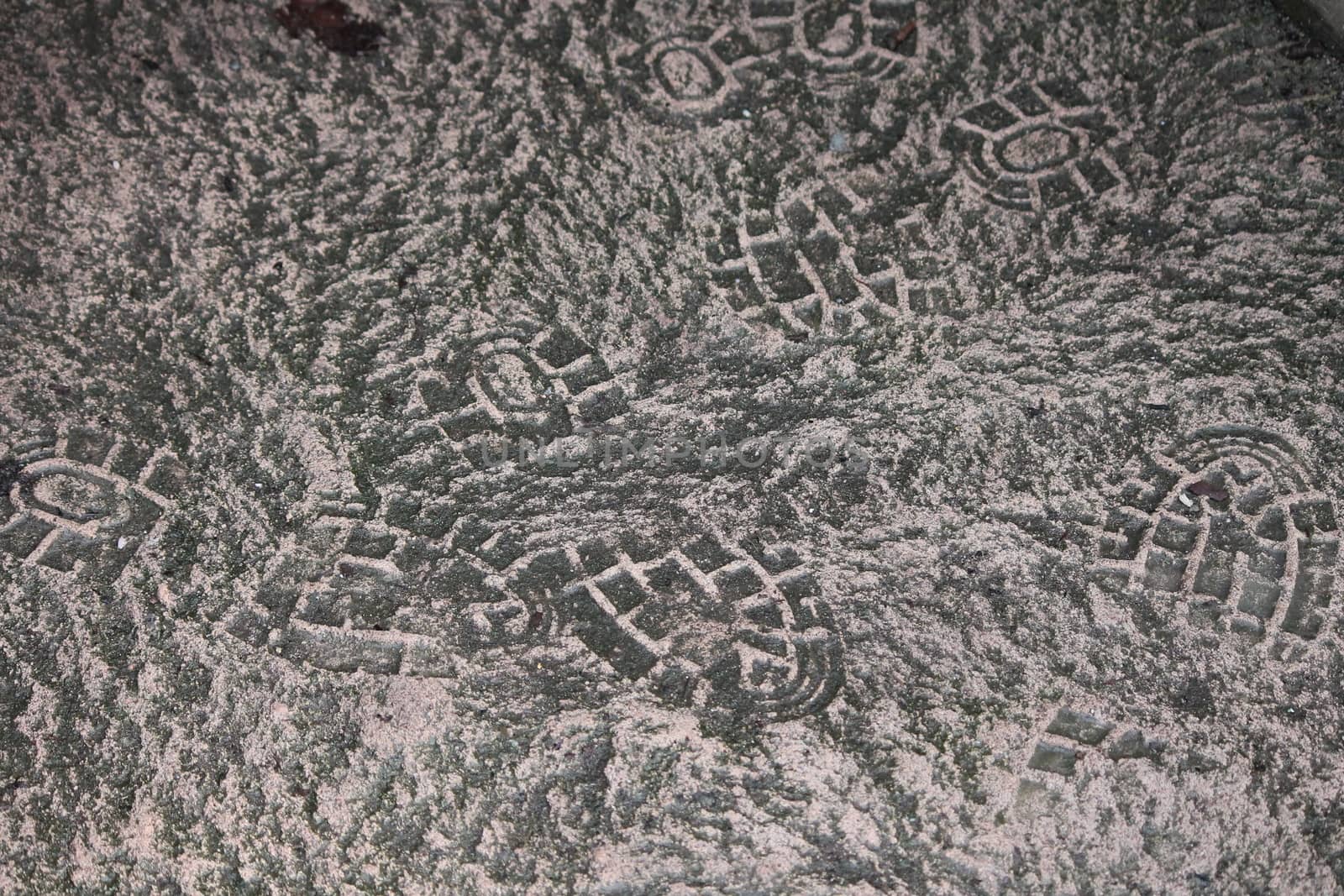 footprint foot print in sand mud texture background mark