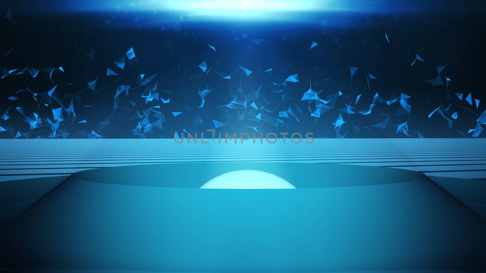 Abstract technology background with triangles and light. Technology elements