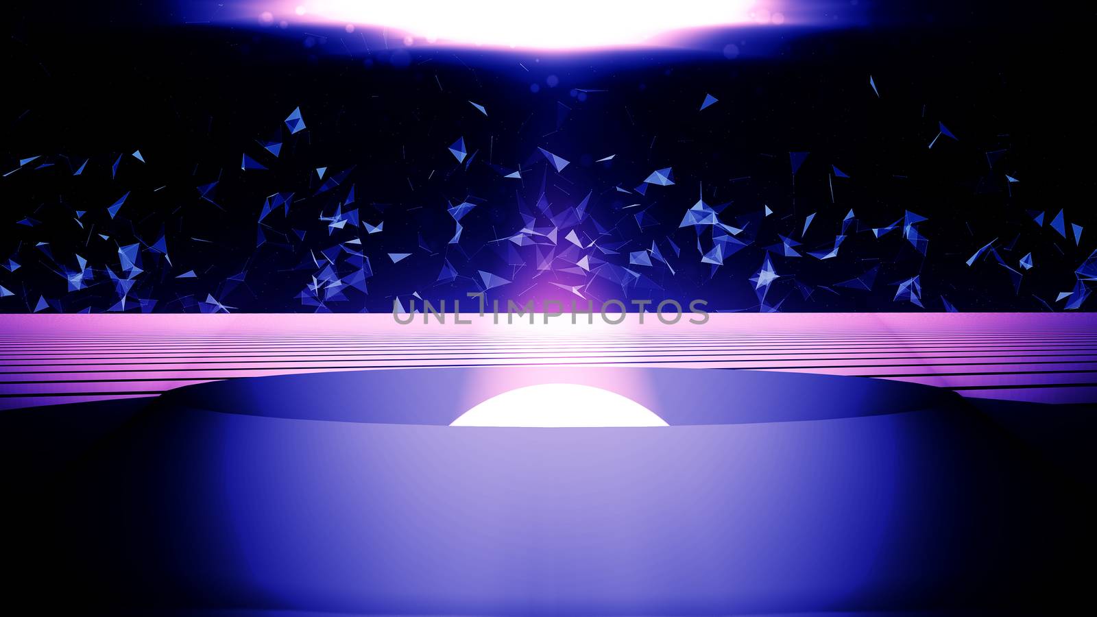 Abstract technology background with triangles and light. Technology elements