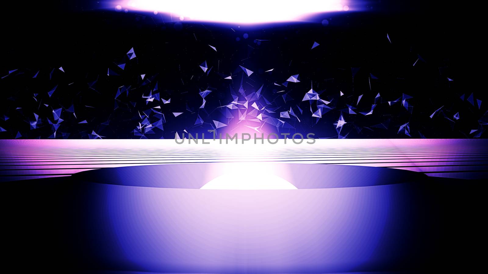 Abstract technology background with triangles and light. Technology elements
