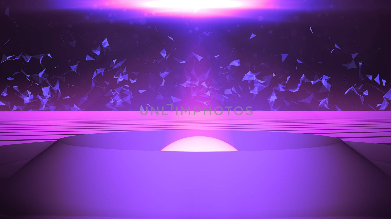 Abstract technology background with triangles and light. Technology elements