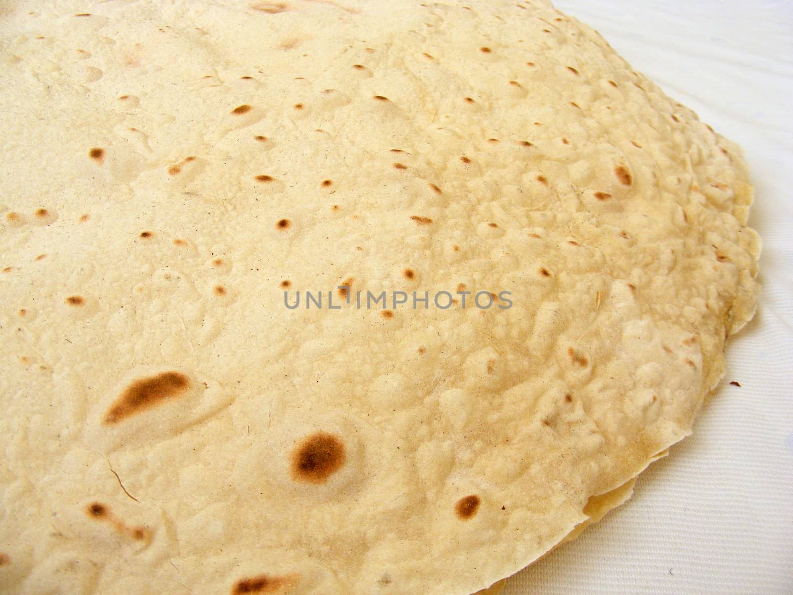 Yufka bread made from natural wheat flour paste