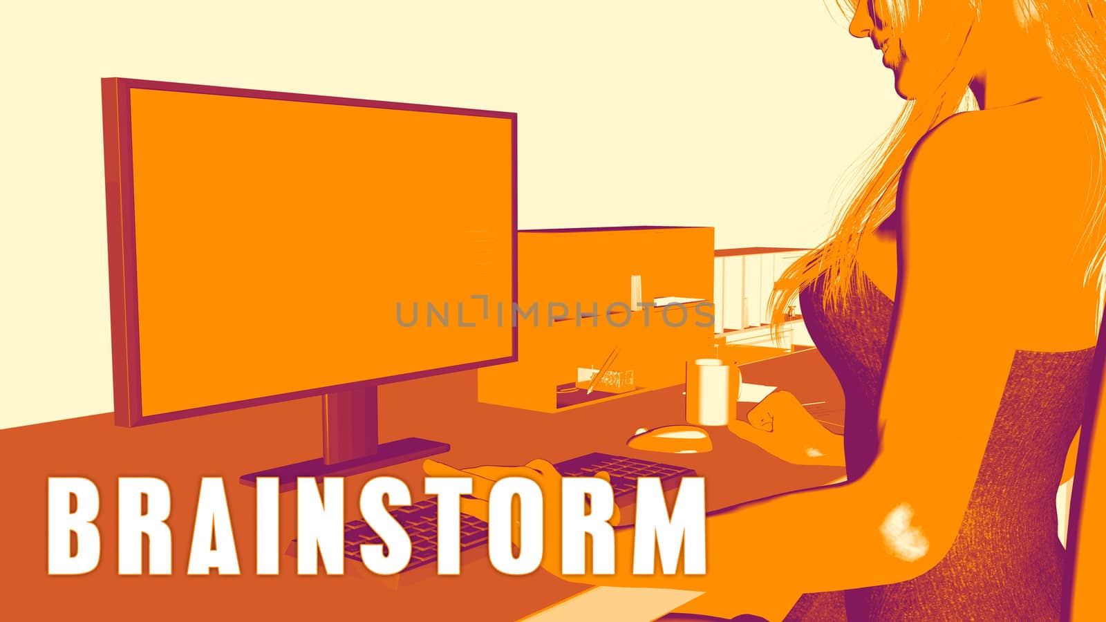  Brainstorm Concept Course with Woman Looking at Computer