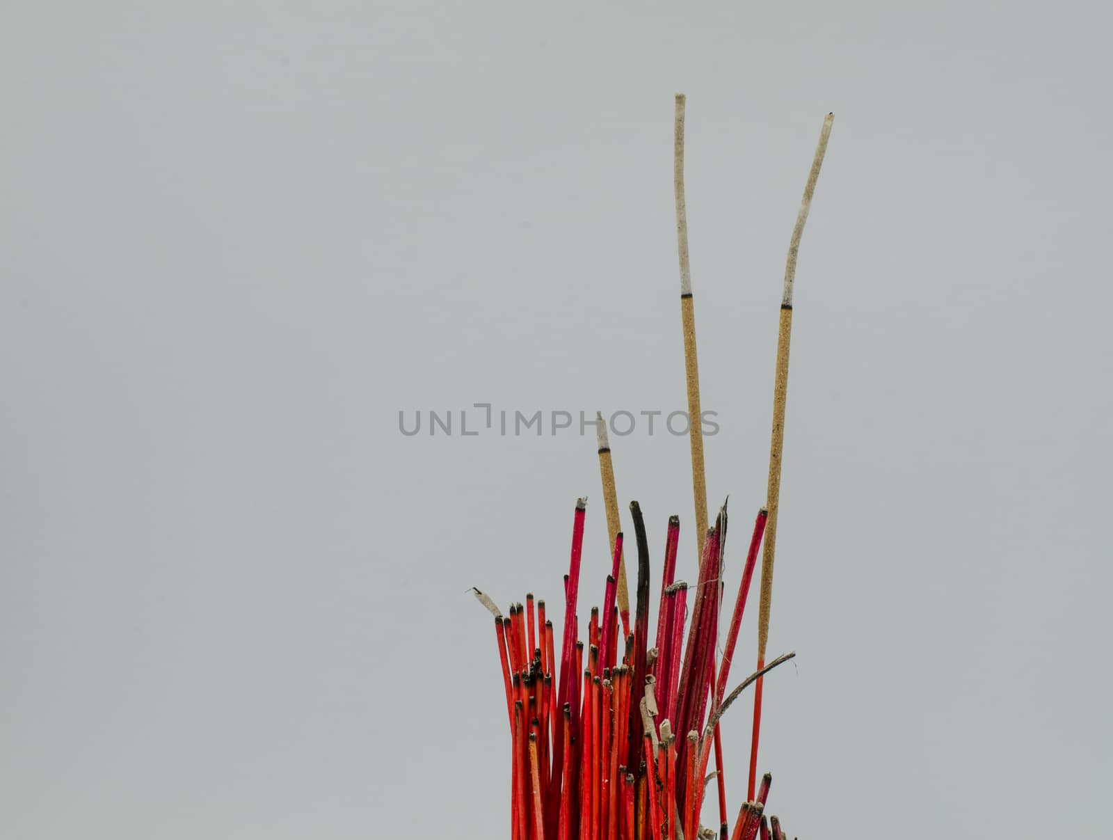 Incense burner and fire  on white background by metal22