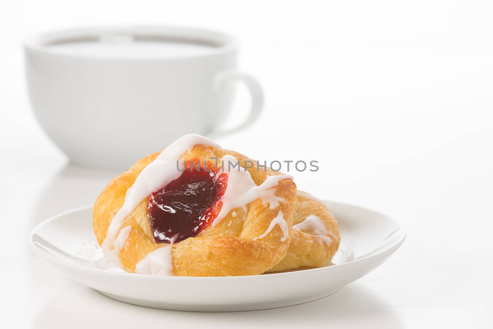 Raspberry Danish and Coffee by billberryphotography