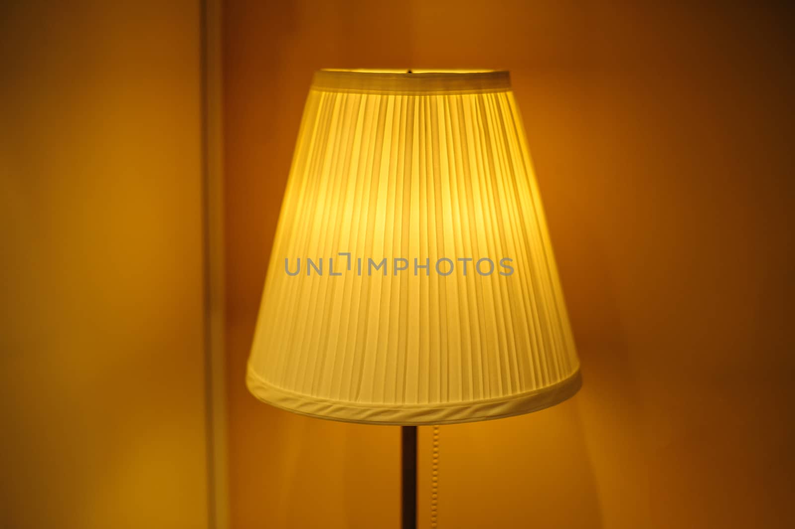 beautiful Lampshade in bedroom with place for text