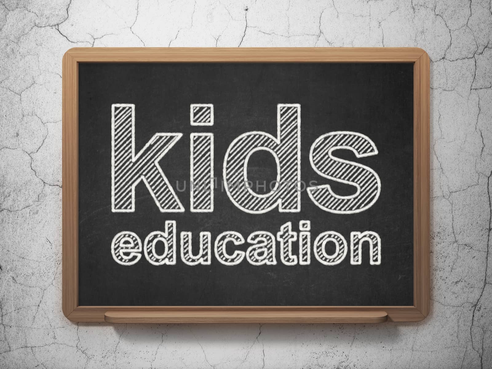 Studying concept: Kids Education on chalkboard background by maxkabakov