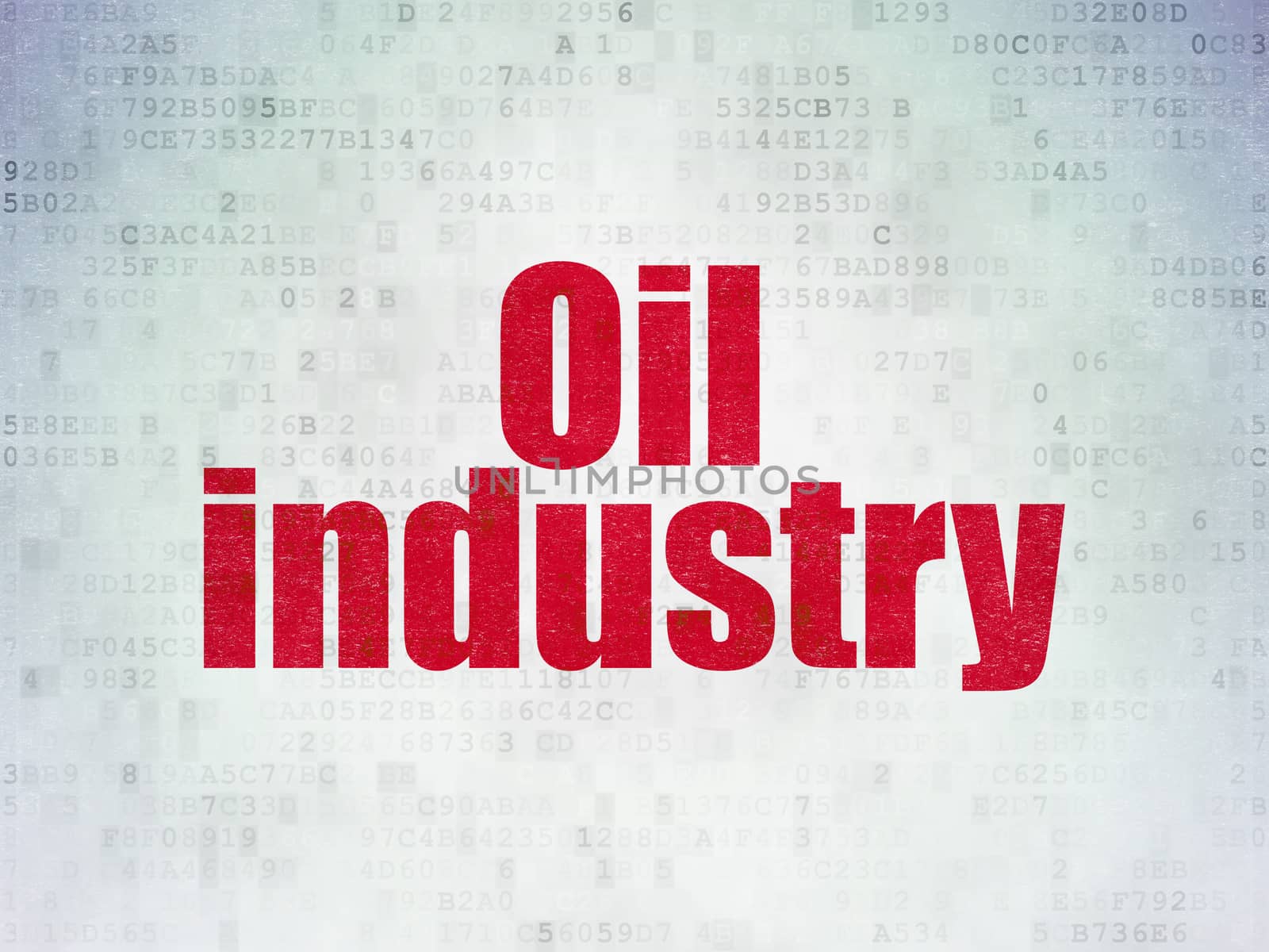 Industry concept: Oil Industry on Digital Data Paper background by maxkabakov