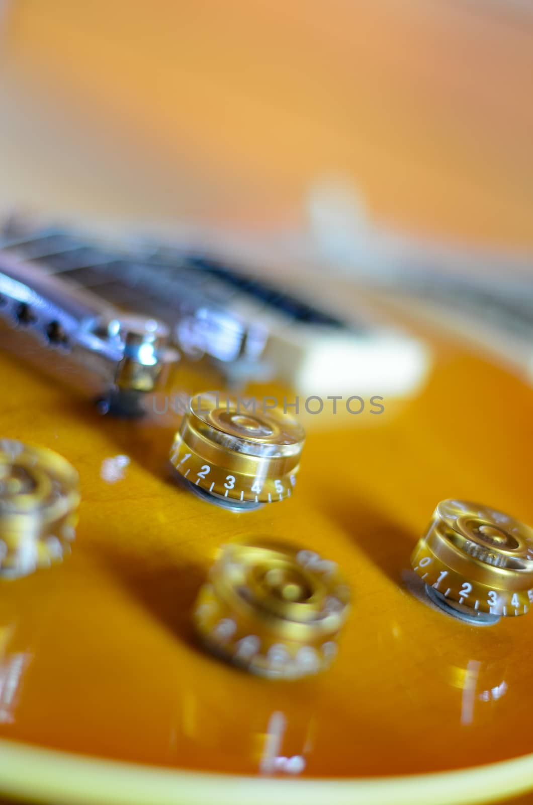 Electric guitar  lespaul close up by metal22