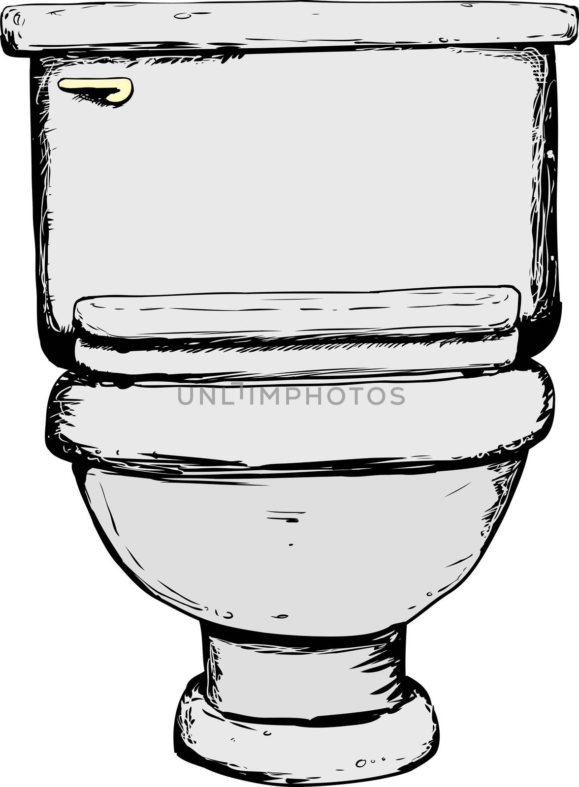 Single closed toilet illustration by TheBlackRhino