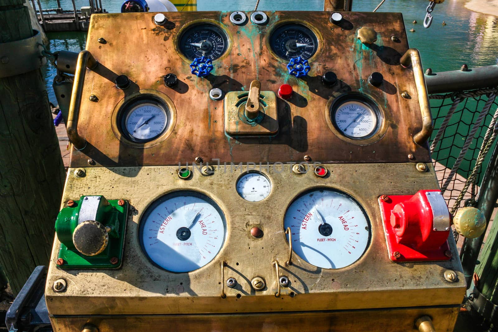 A machine with many dials and knobs