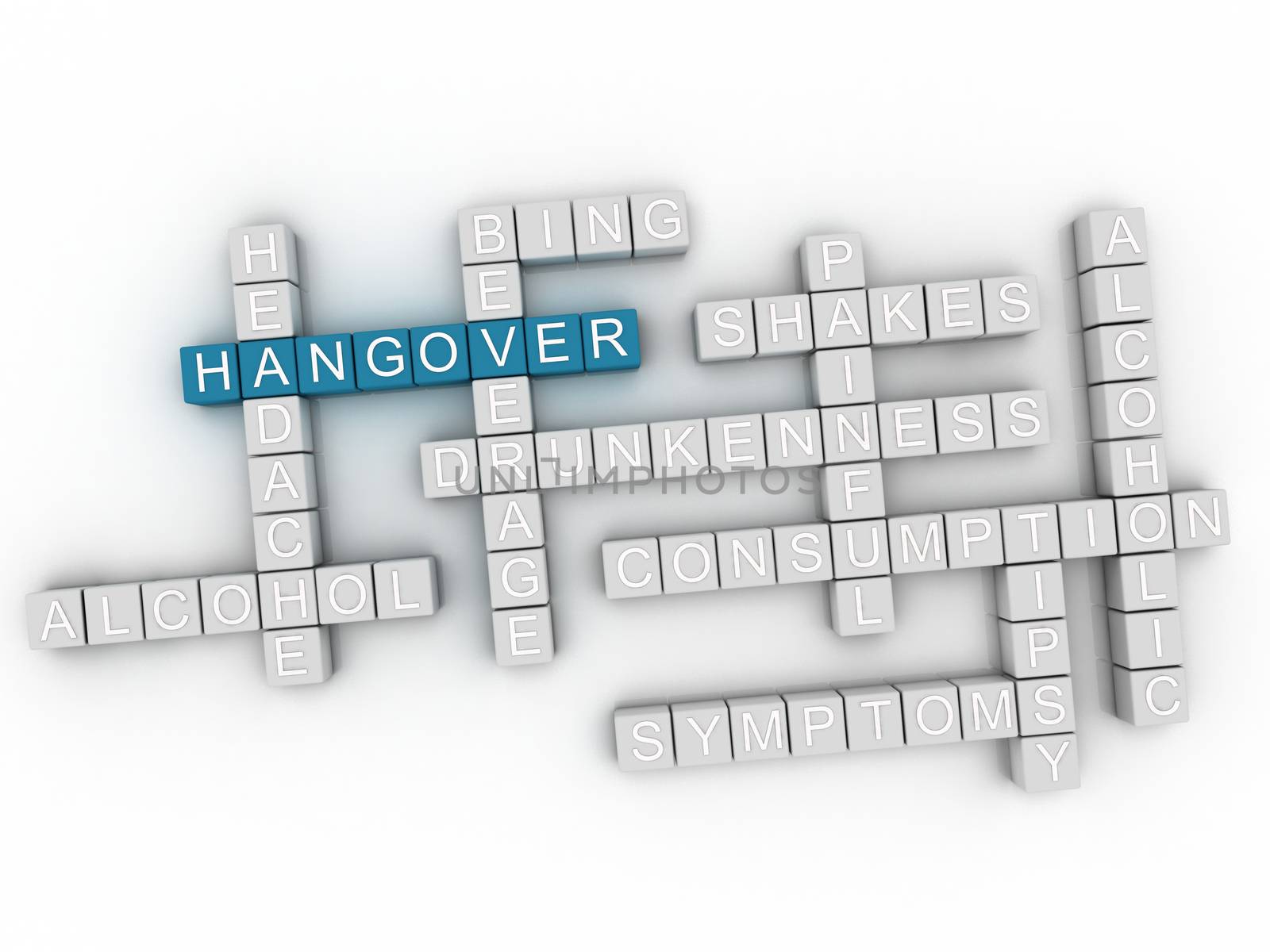 3d Hangover word cloud concept by dacasdo