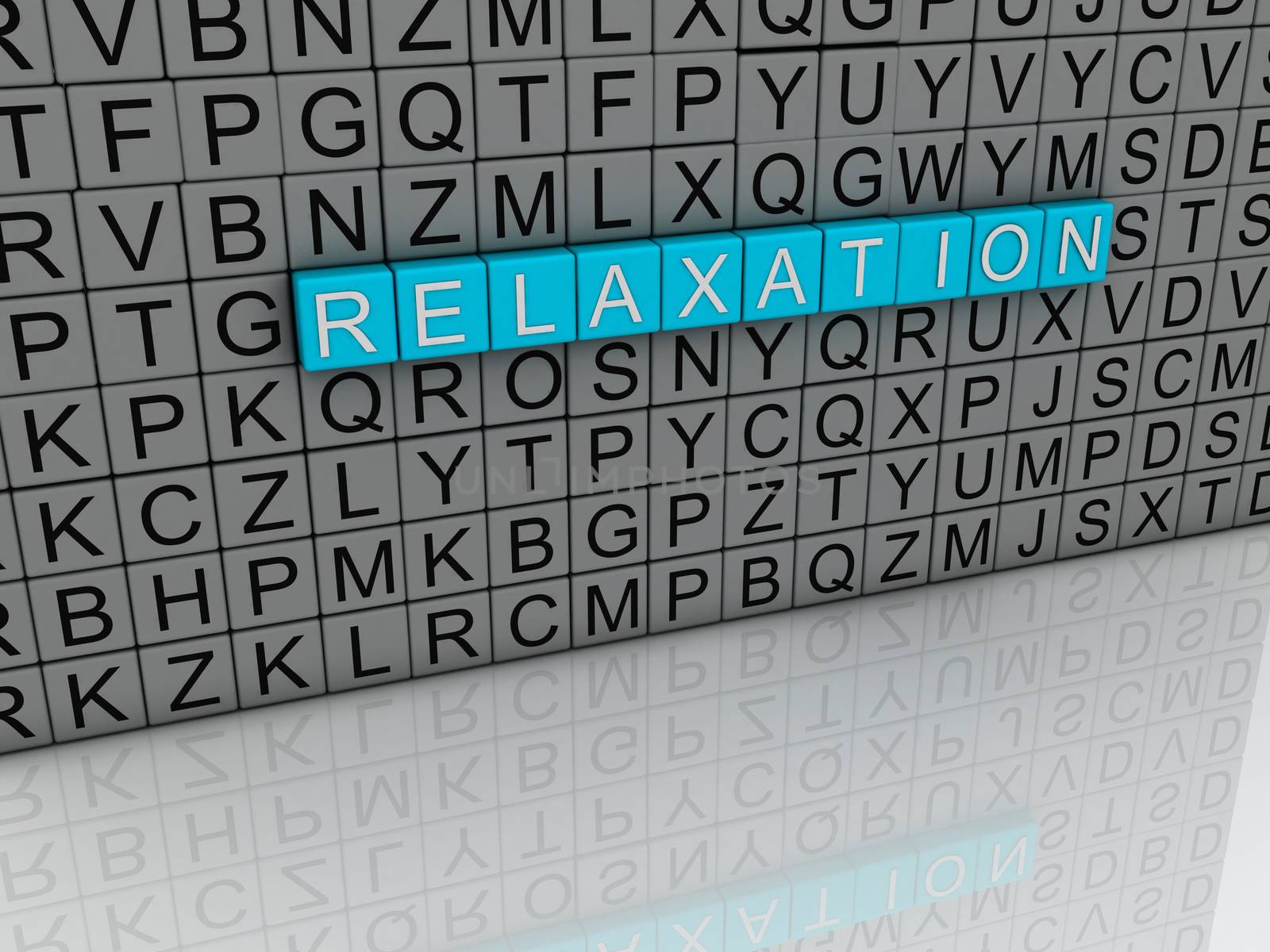 3d Relaxation word cloud concept by dacasdo