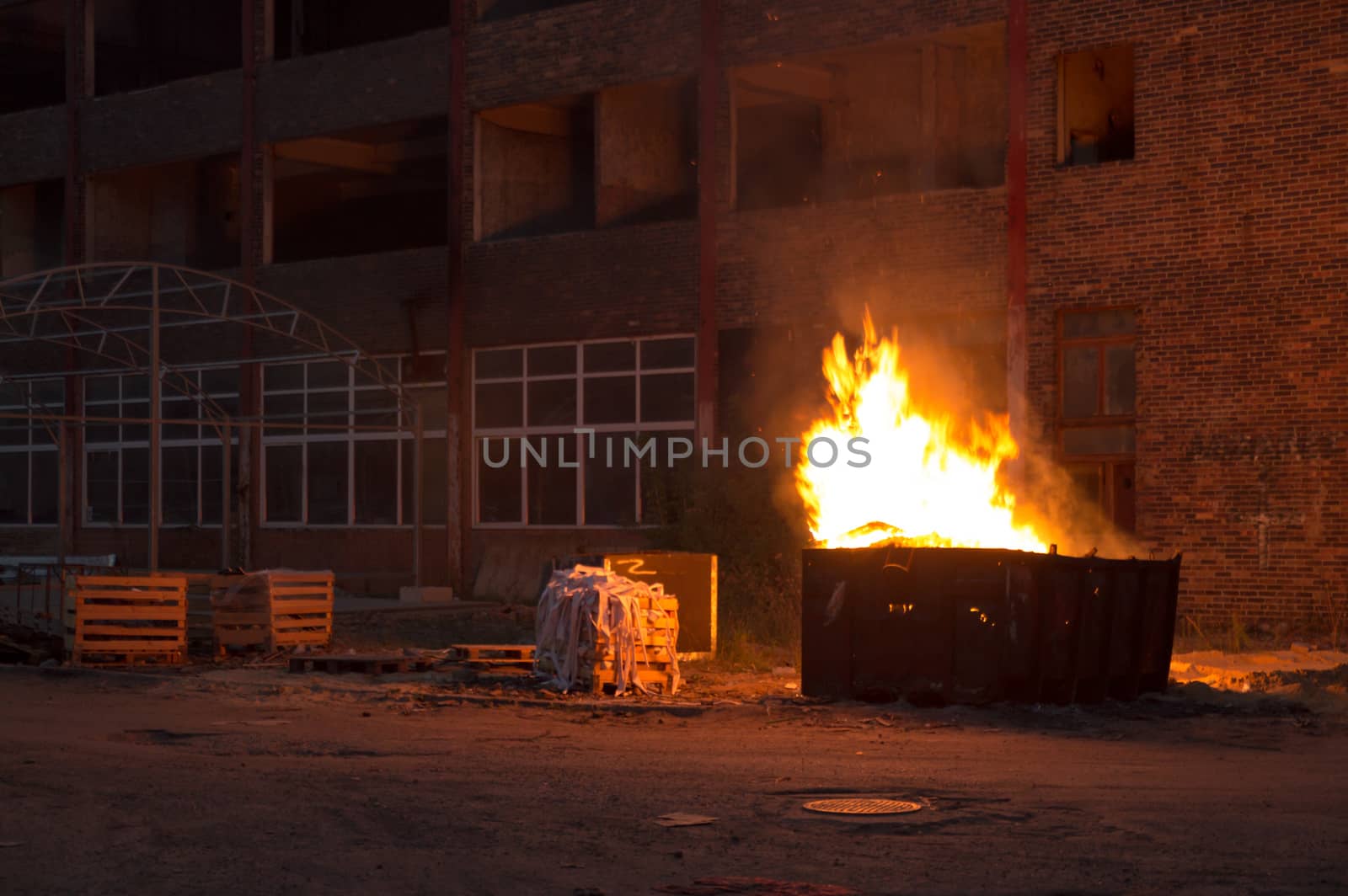 ruins of a very heavily polluted industrial factory, industrial series