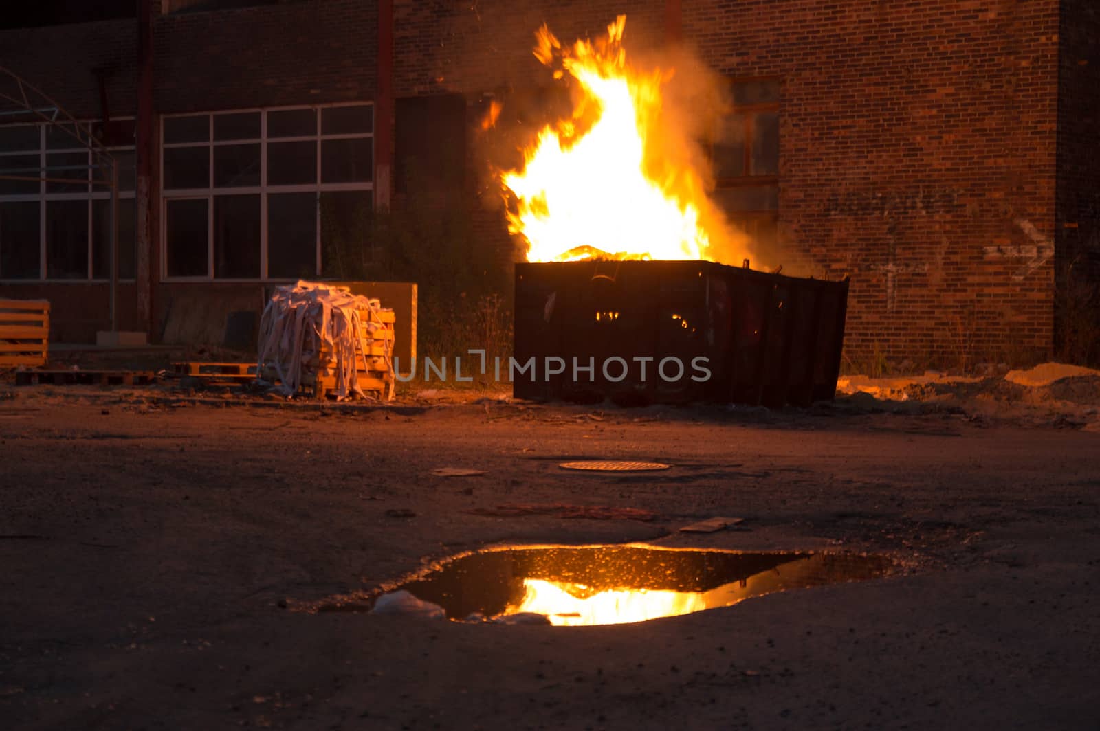 ruins of a very heavily polluted industrial factory, industrial series