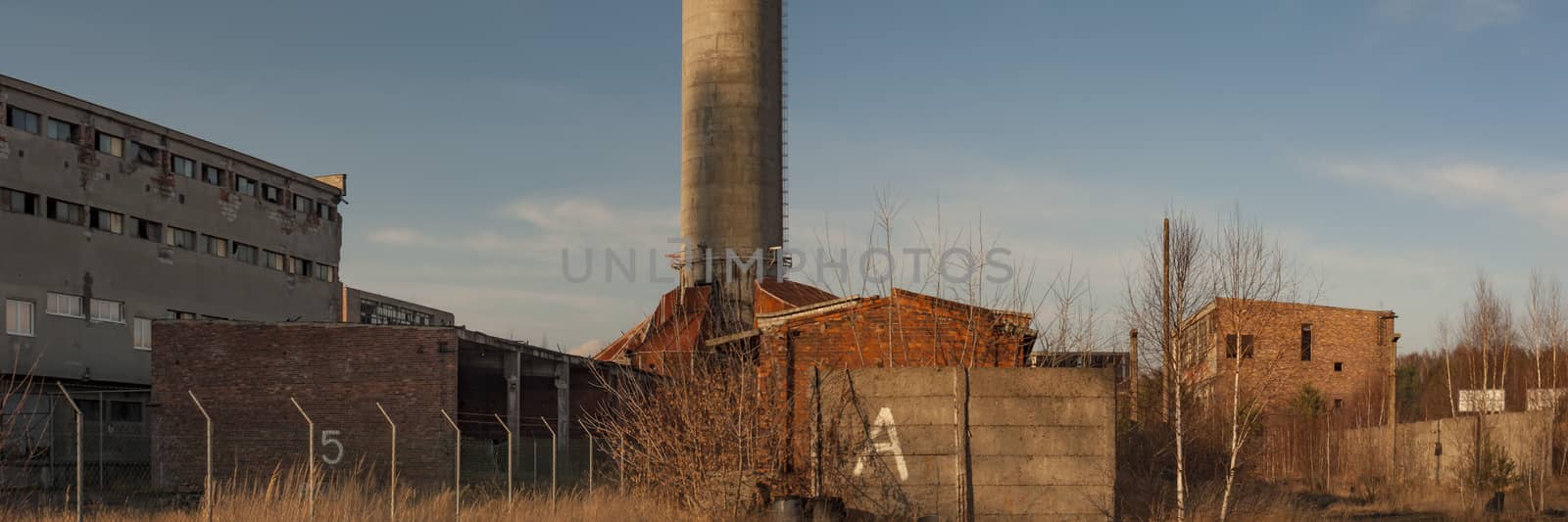 ruins of a very heavily polluted industrial factory, industrial series