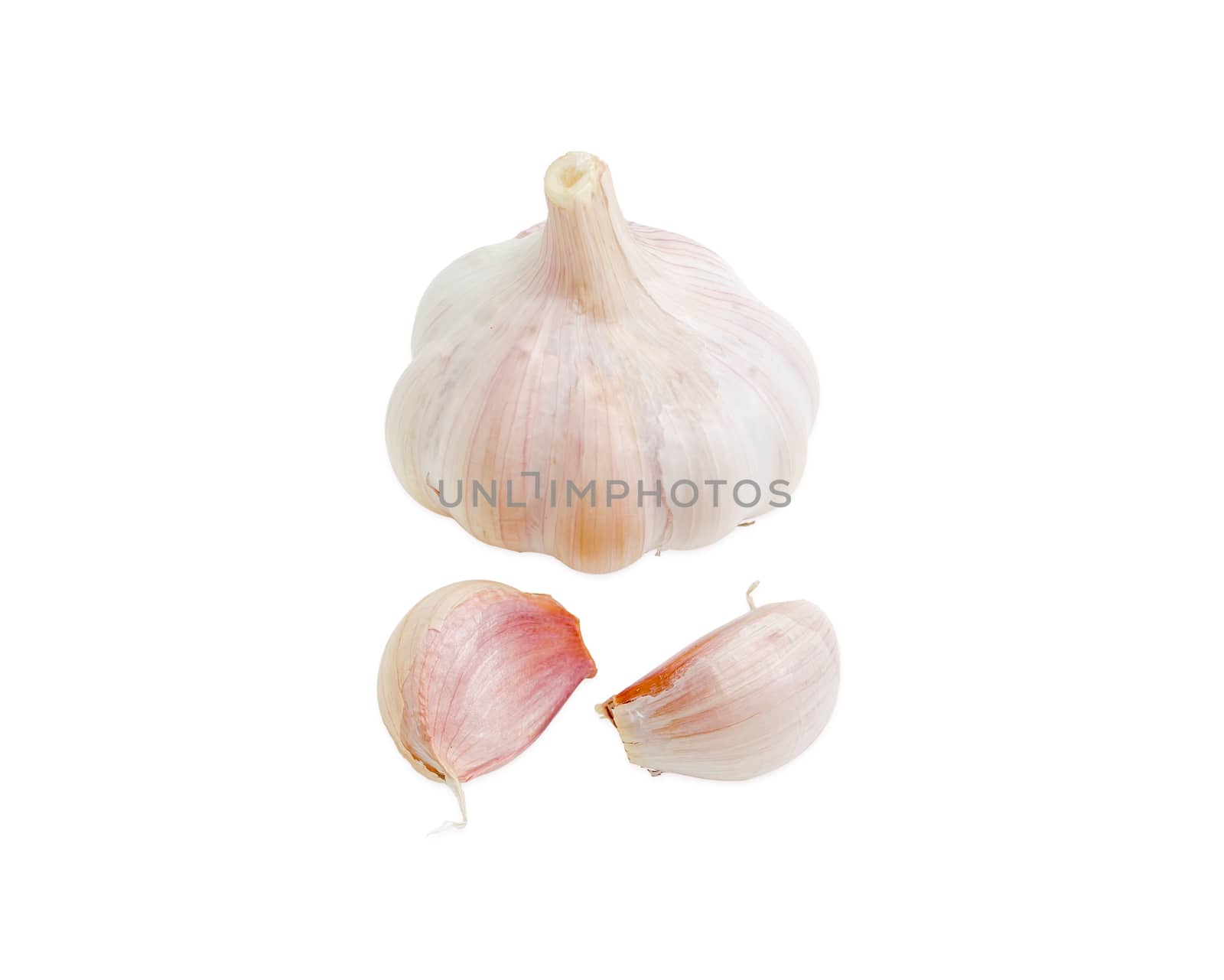 Garlic on a light background closeup by anmbph