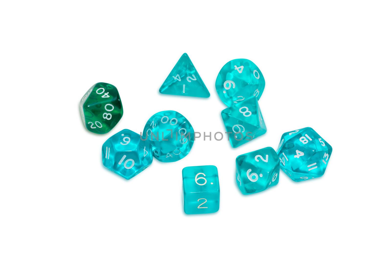 Specialized polyhedral dice for role-playing games  by anmbph